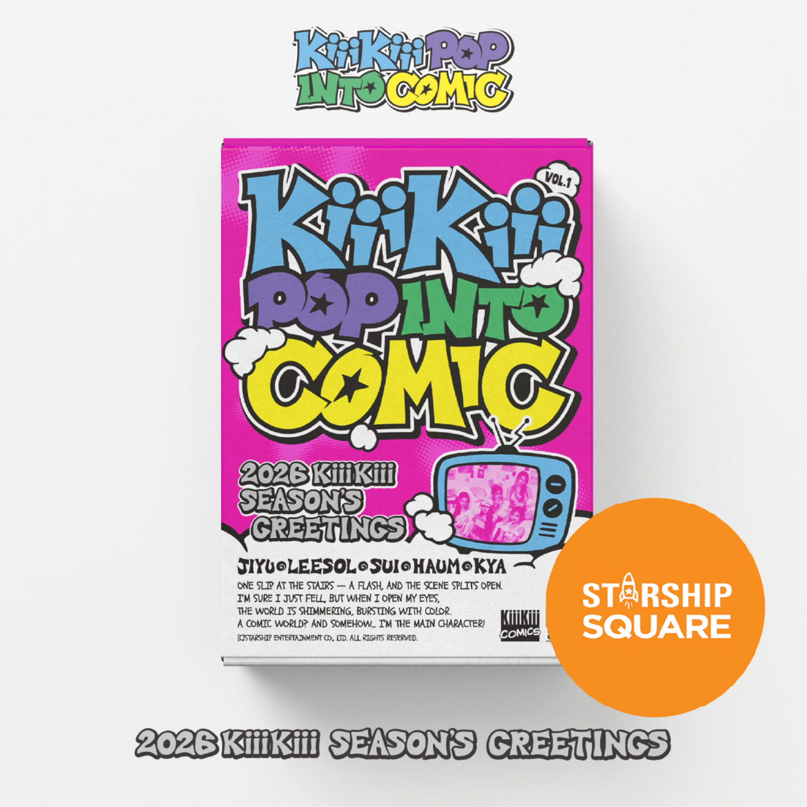 KiiiKiii KiiiKiii - 2026 SEASON’S GREETINGS [KiiiKiii POP INTO COMIC] + Random Photocard (Starship Square)