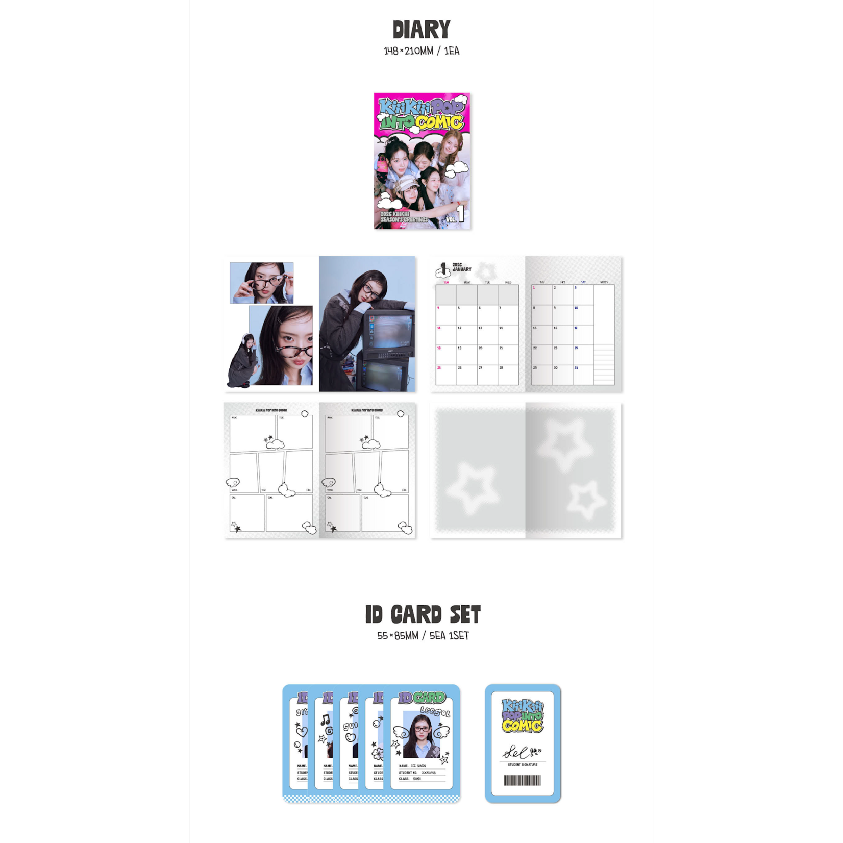 KiiiKiii KiiiKiii - 2026 SEASON’S GREETINGS [KiiiKiii POP INTO COMIC] + Random Photocard (Starship Square)