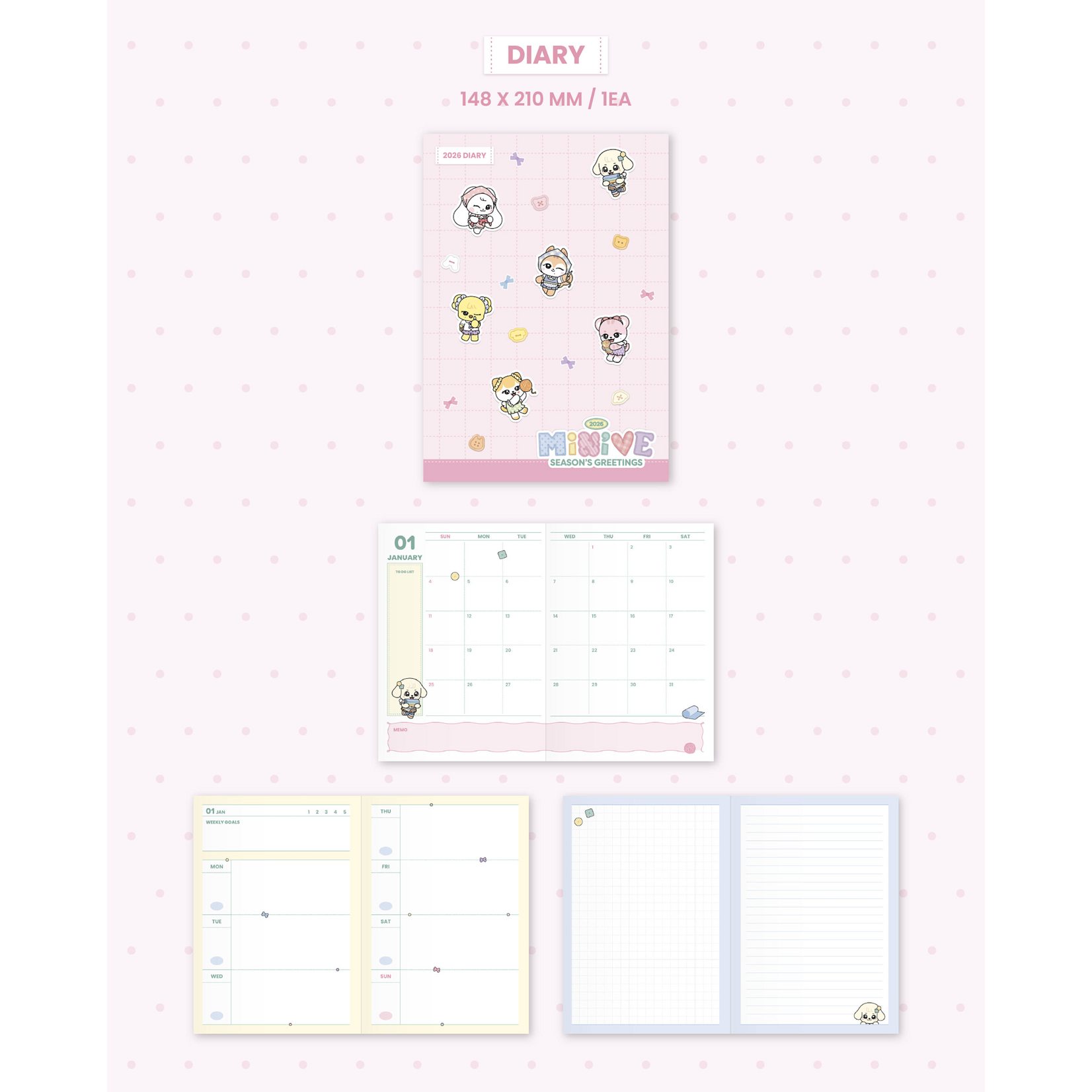 Ive MINIVE - 2026 SEASON’S GREETINGS + Random Photocard (Starship Square)