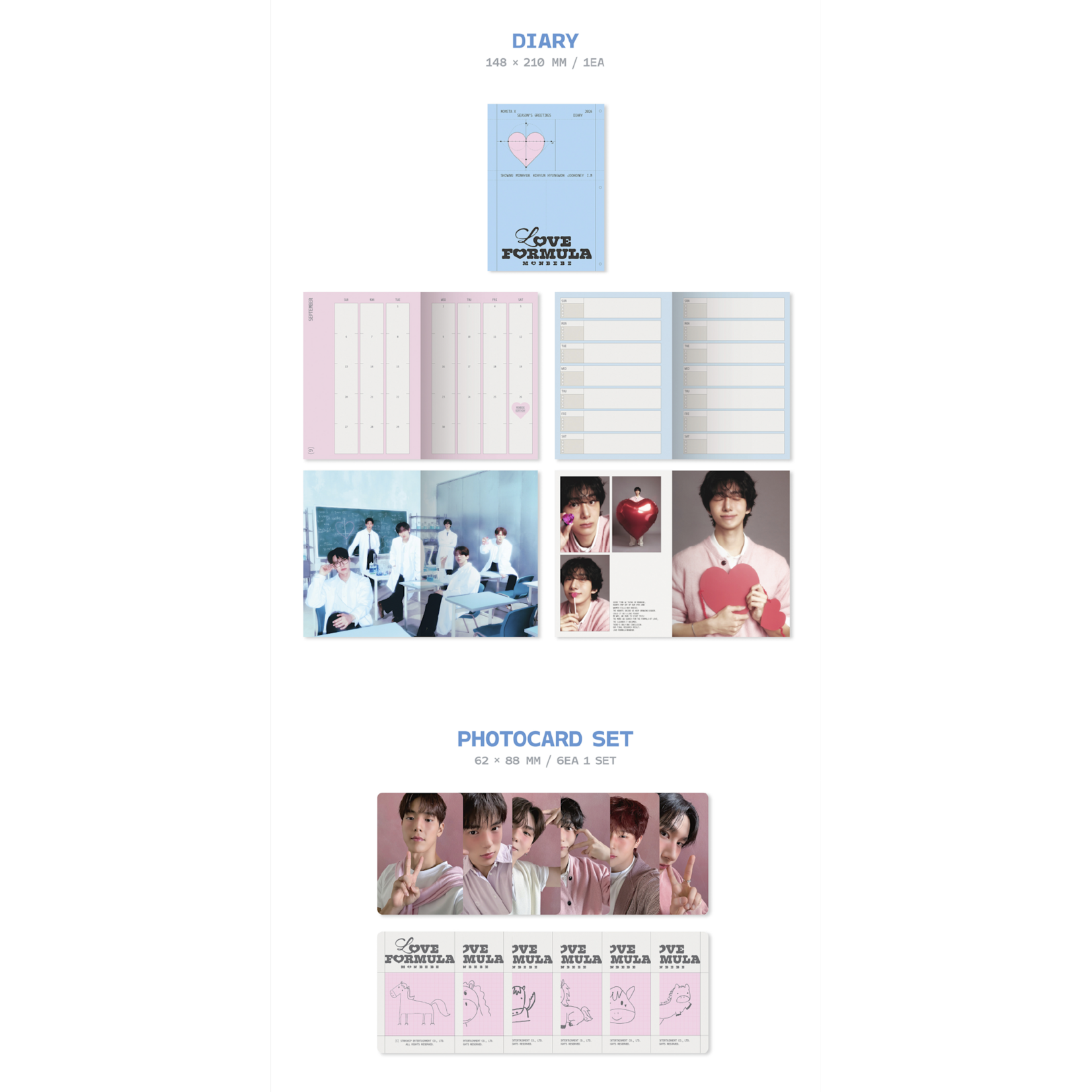 Monsta X MONSTA X - 2026 SEASON’S GREETINGS [LOVE FORMULA MONBEBE] + 1 Random Photocard (WM)