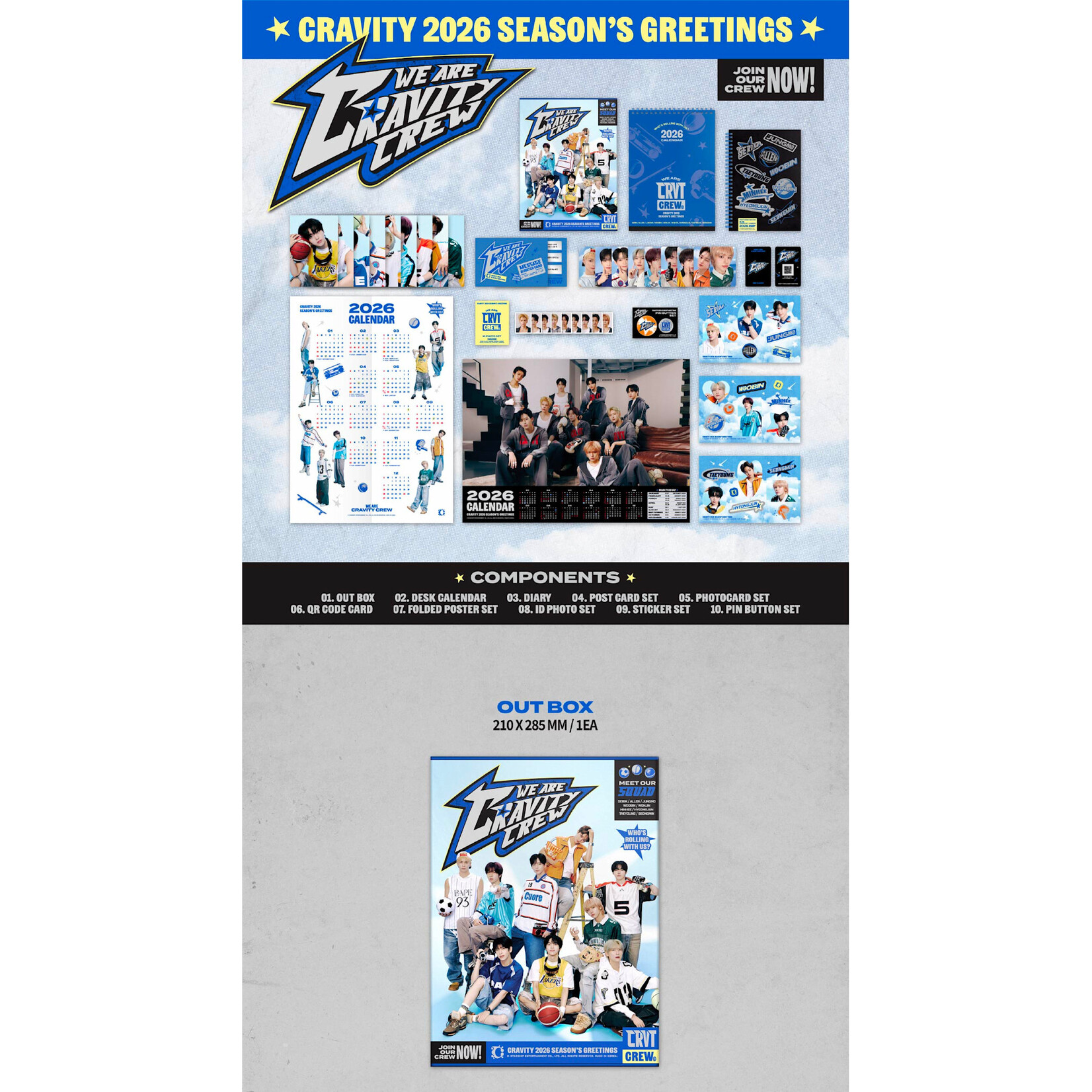 Cravity CRAVITY - 2026 SEASON'S GREETINGS [WE ARE CRAVITY CREW] + Random Photocard (Starship Square)