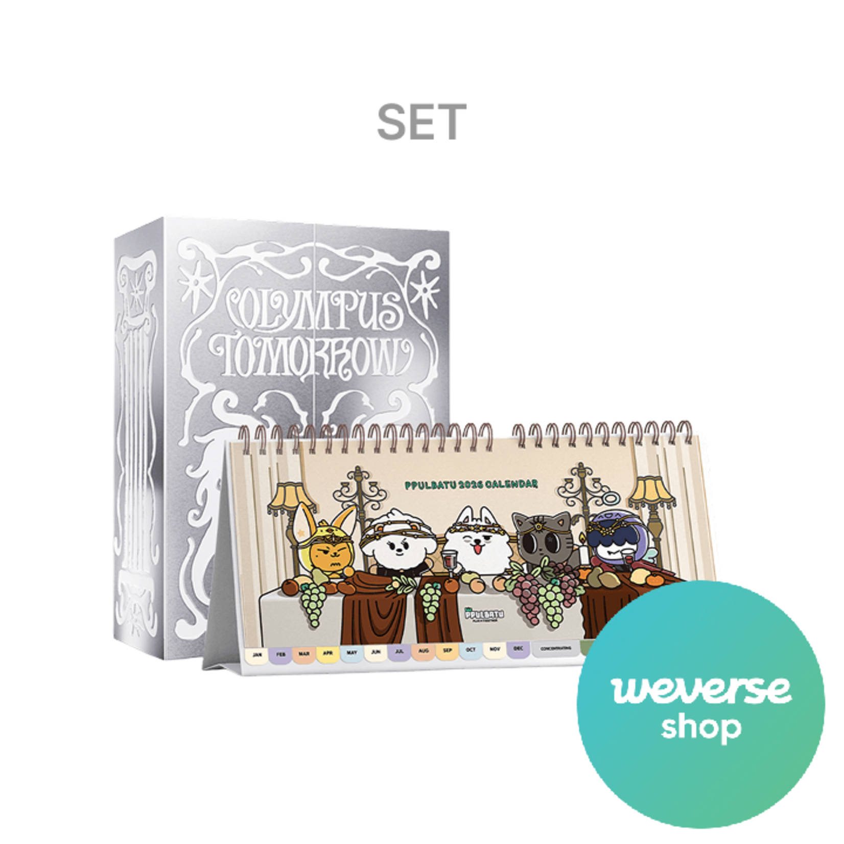 TXT TOMORROW X TOGETHER - 2026 SEASON'S GREETINGS + PPULBATU 2026 CALENDAR SET + Weverse Gift (WS)