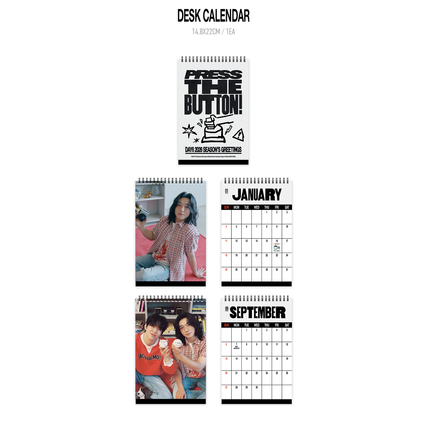 DAY6 DAY6 - 2026 SEASON'S GREETINGS [PRESS THE BUTTON] + Photocard SET (FANS SHOP)