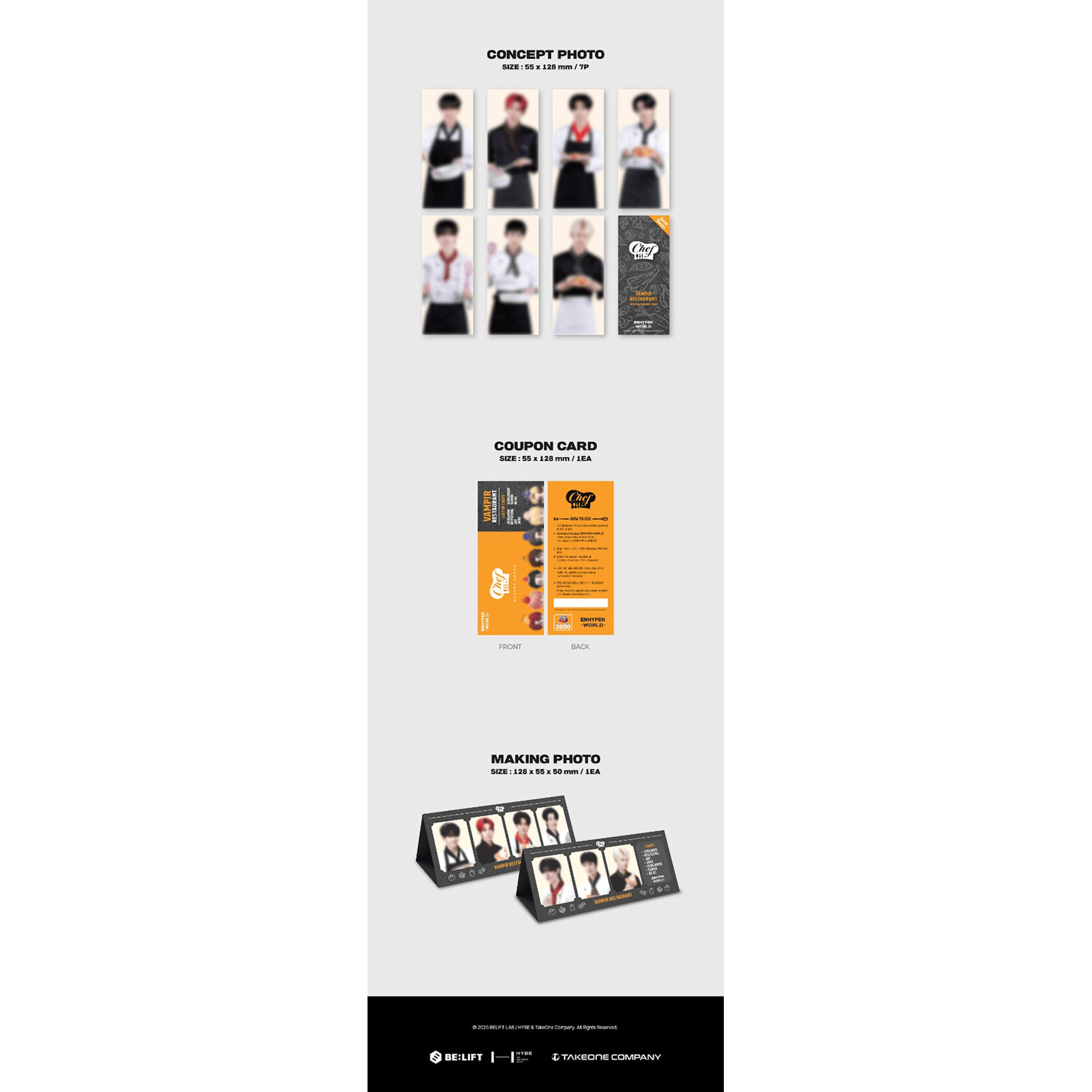 Enhypen ENHYPEN - WORLD COUPON CARD COLLECTION CHEF BASIC ver.