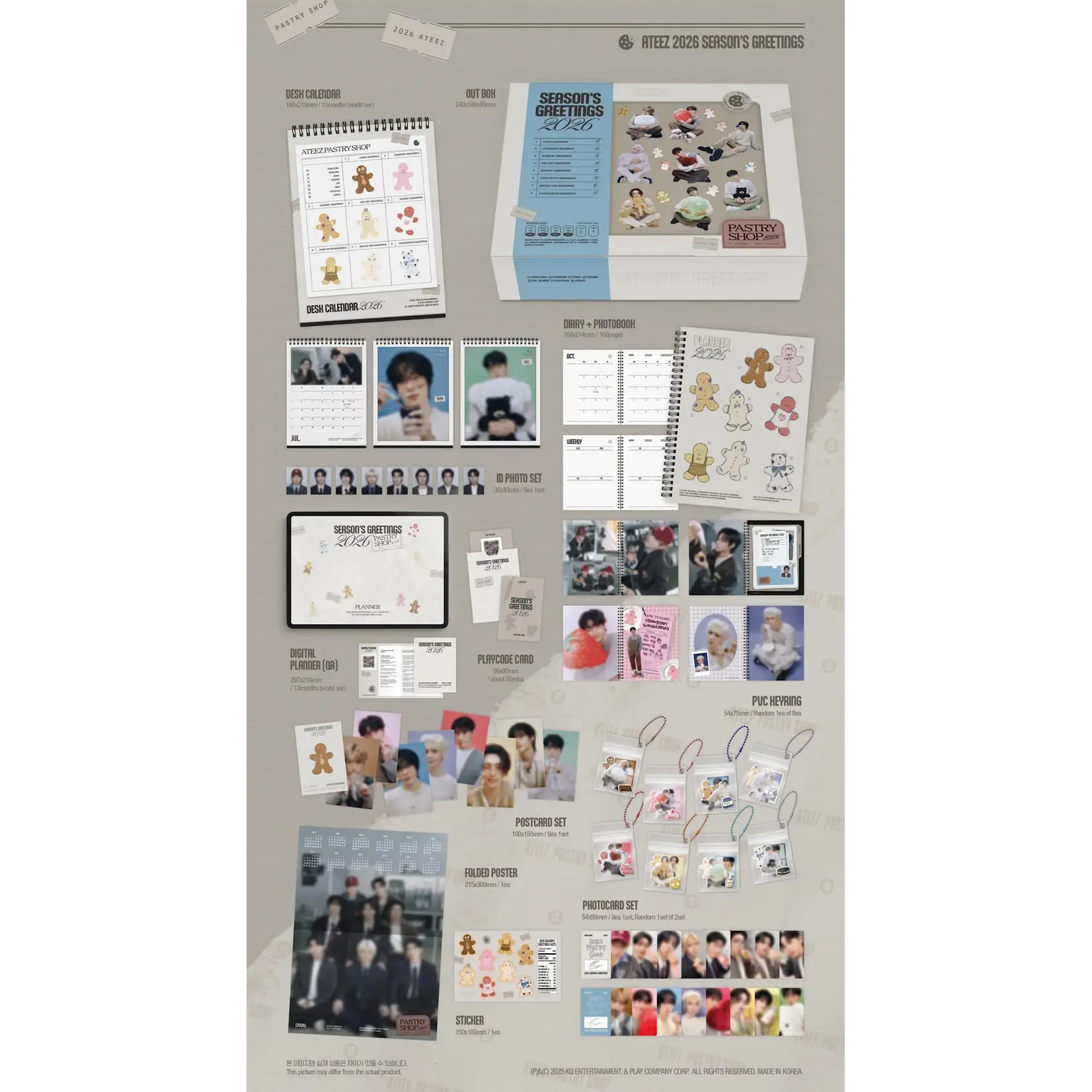 ATEEZ ATEEZ - 2026 SEASON'S GREETINGS + 1 Random Photocard