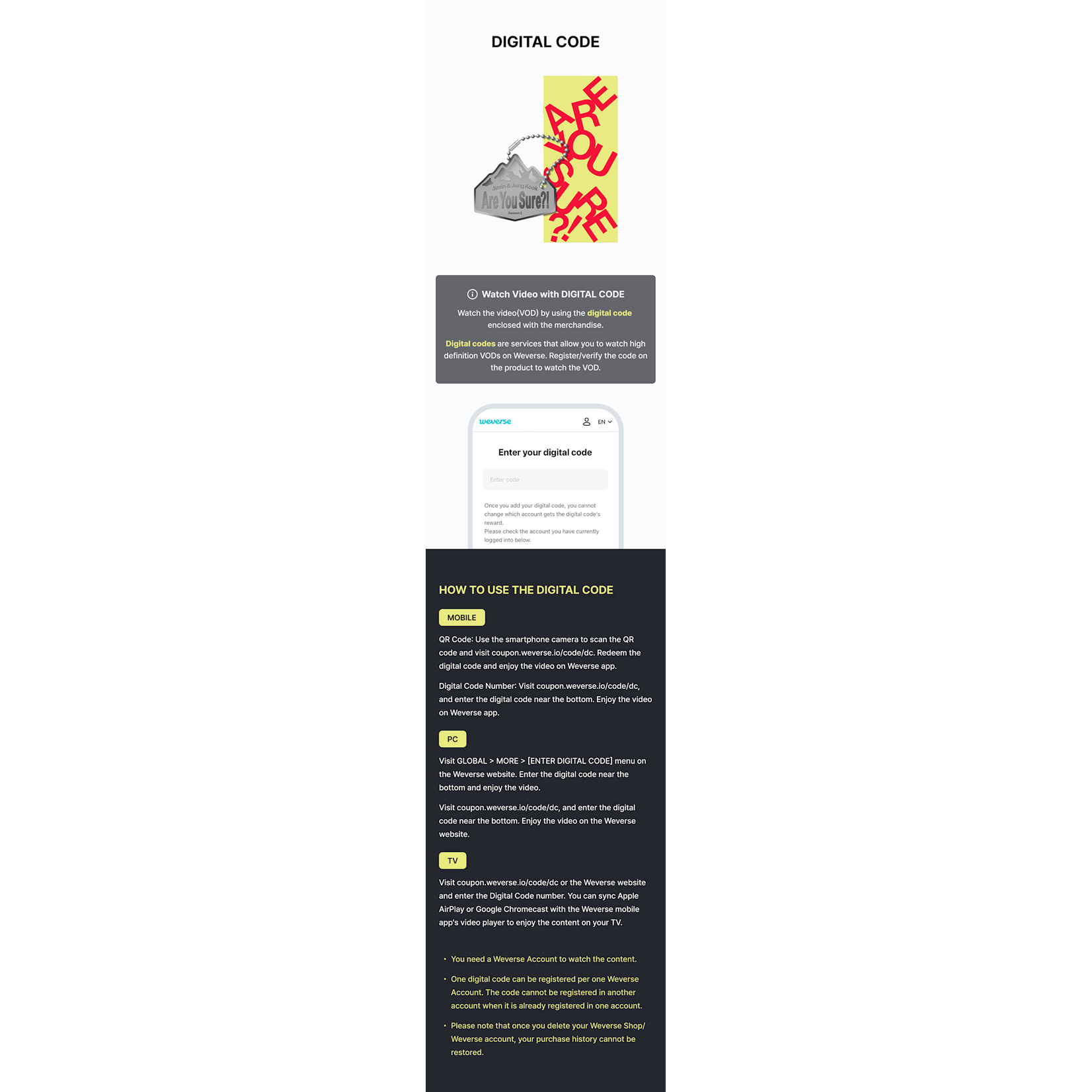 BTS Jimin x Jung Kook - [ARE YOU SURE?! Season2] PHOTOBOOK + Weverse Gift (WS)