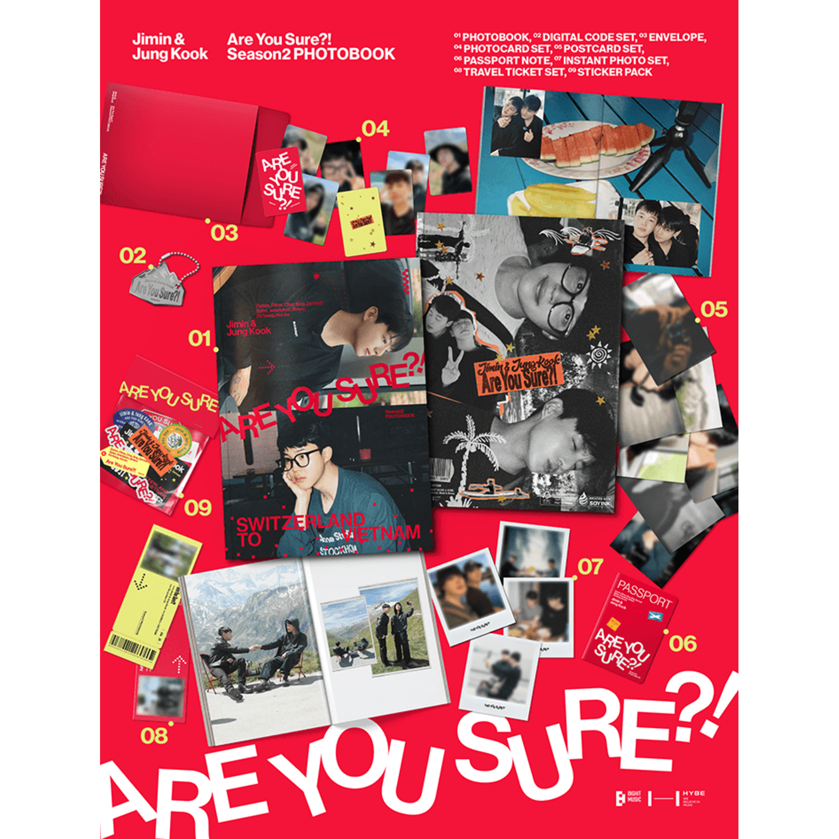 BTS Jimin x Jung Kook - [ARE YOU SURE?! Season2] PHOTOBOOK + PHOTO MAGNET (APPLE MUSIC)