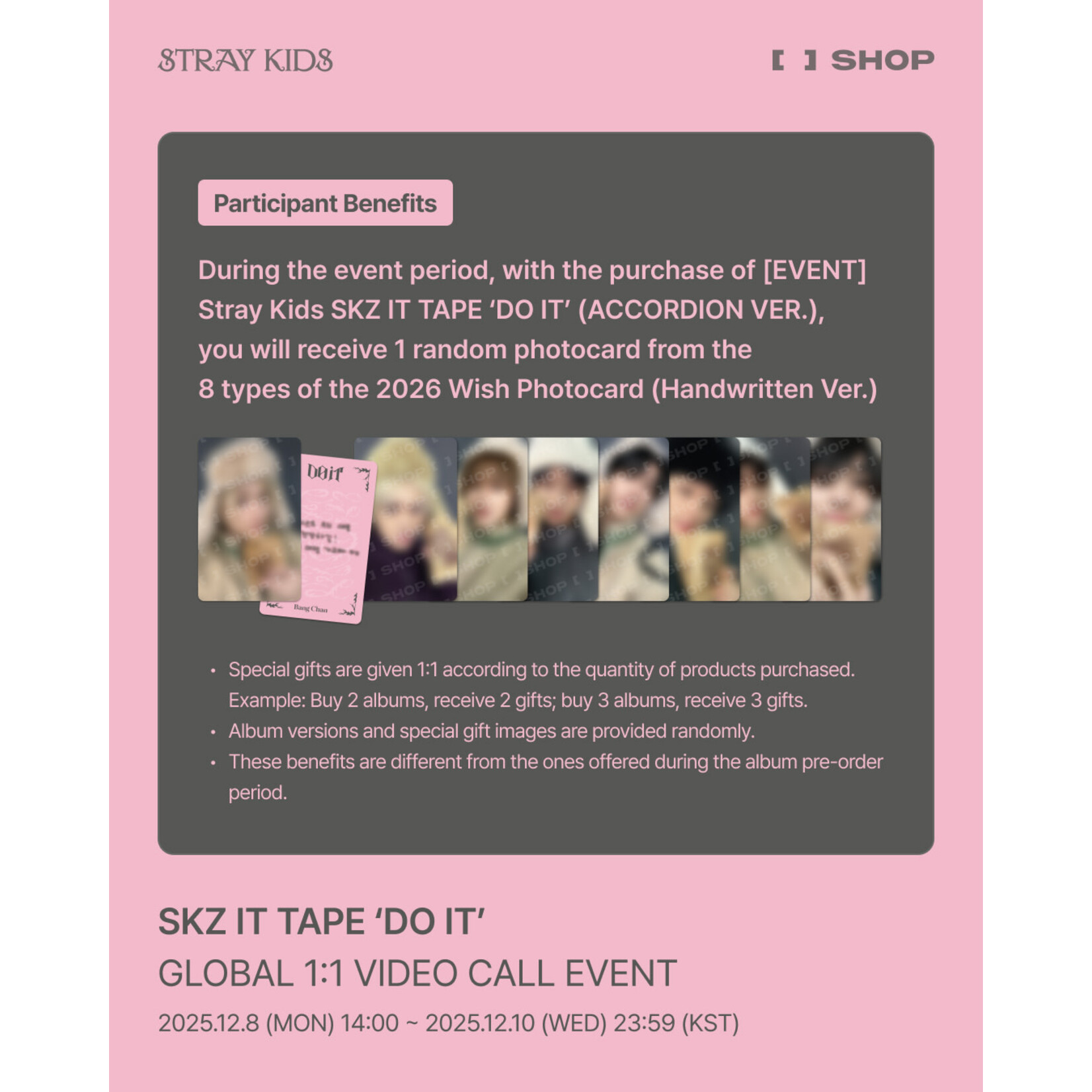 Stray Kids [Fan Sign Event] Stray Kids - SKZ IT TAPE [DO IT] (ACCORDION VER.) + Random Photocard (Fans Shop)