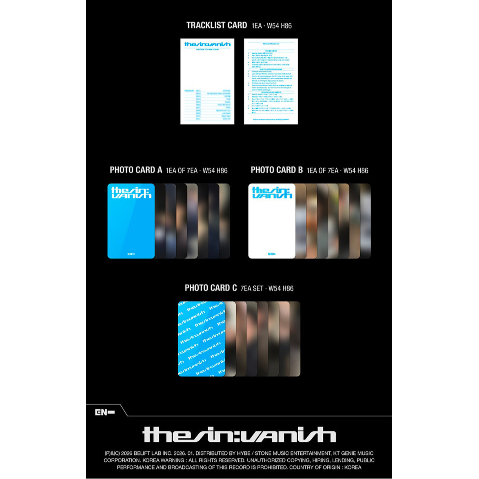 Enhypen ENHYPEN - 7TH MINI ALBUM [THE SIN : VANISH] (Weverse Albums Ver.)