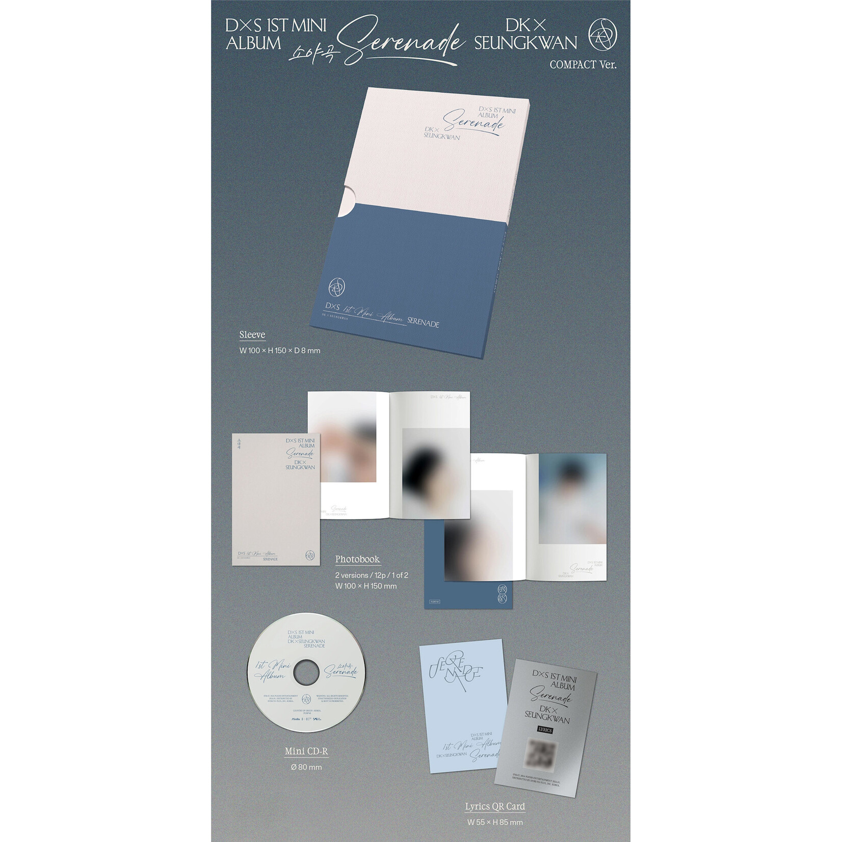 Seventeen DXS (SEVENTEEN) - 1ST MINI ALBUM [SERENADE] (Compact Ver.) + Random Photocard (APPLE MUSIC)