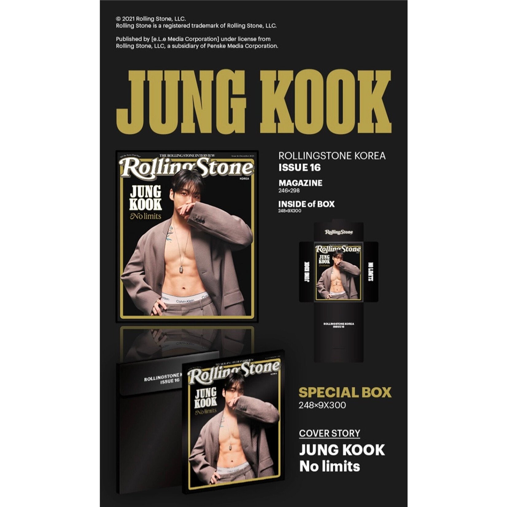 BTS Rolling Stone Korea 16th Issue (COVER. BTS JUNGKOOK)