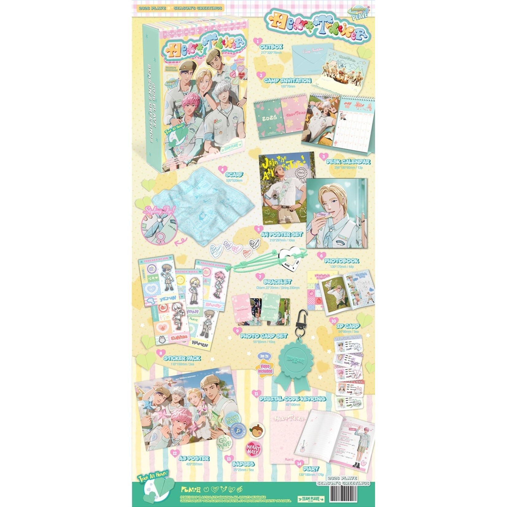PLAVE PLAVE - 2026 Seasons Greeting [Heart Tracker]  + KTOWN4U PoB SET