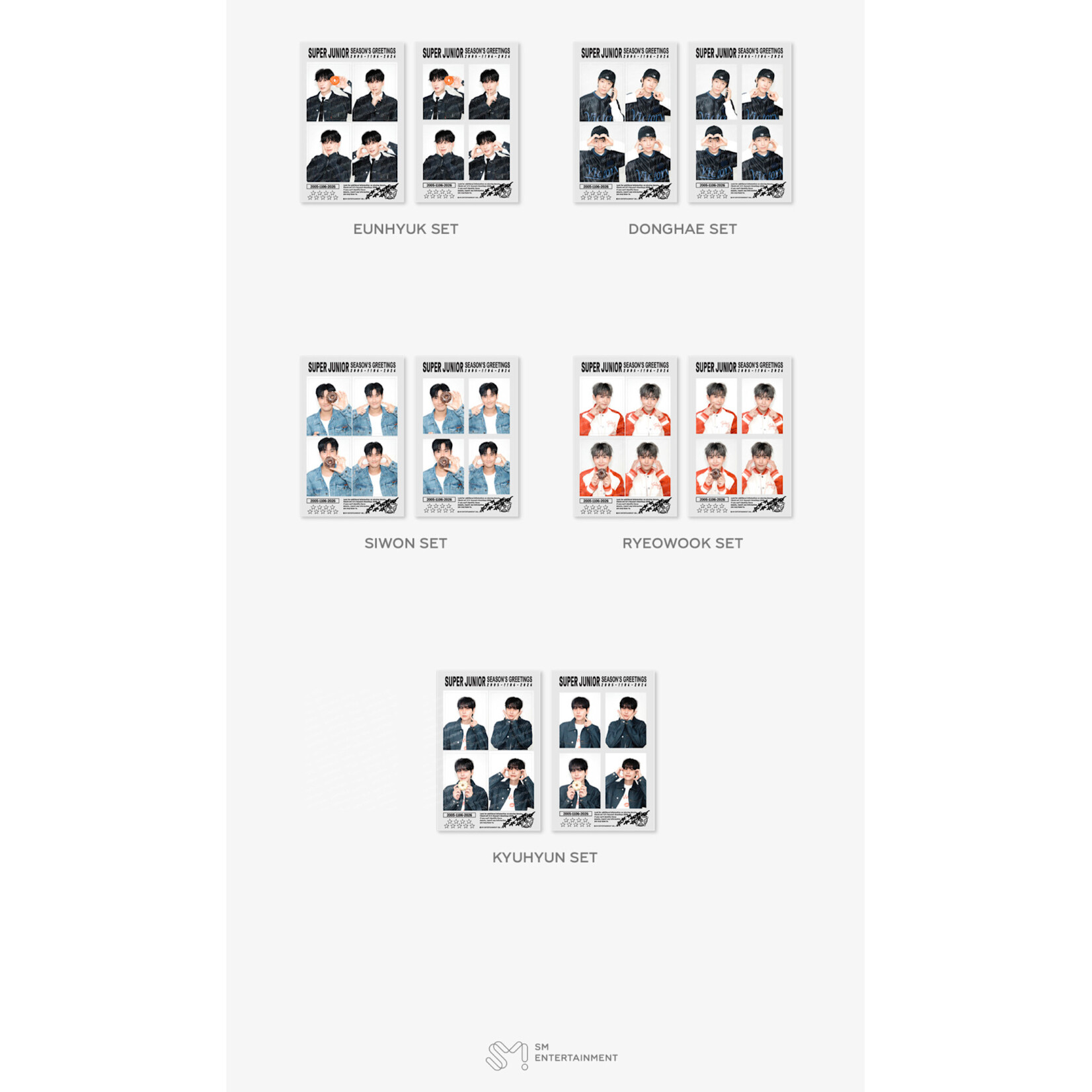 SUPER JUNIOR - 2026 SM ARTIST SEASON'S GREETINGS OFFICIAL MD : 4CUT PHOTO SET