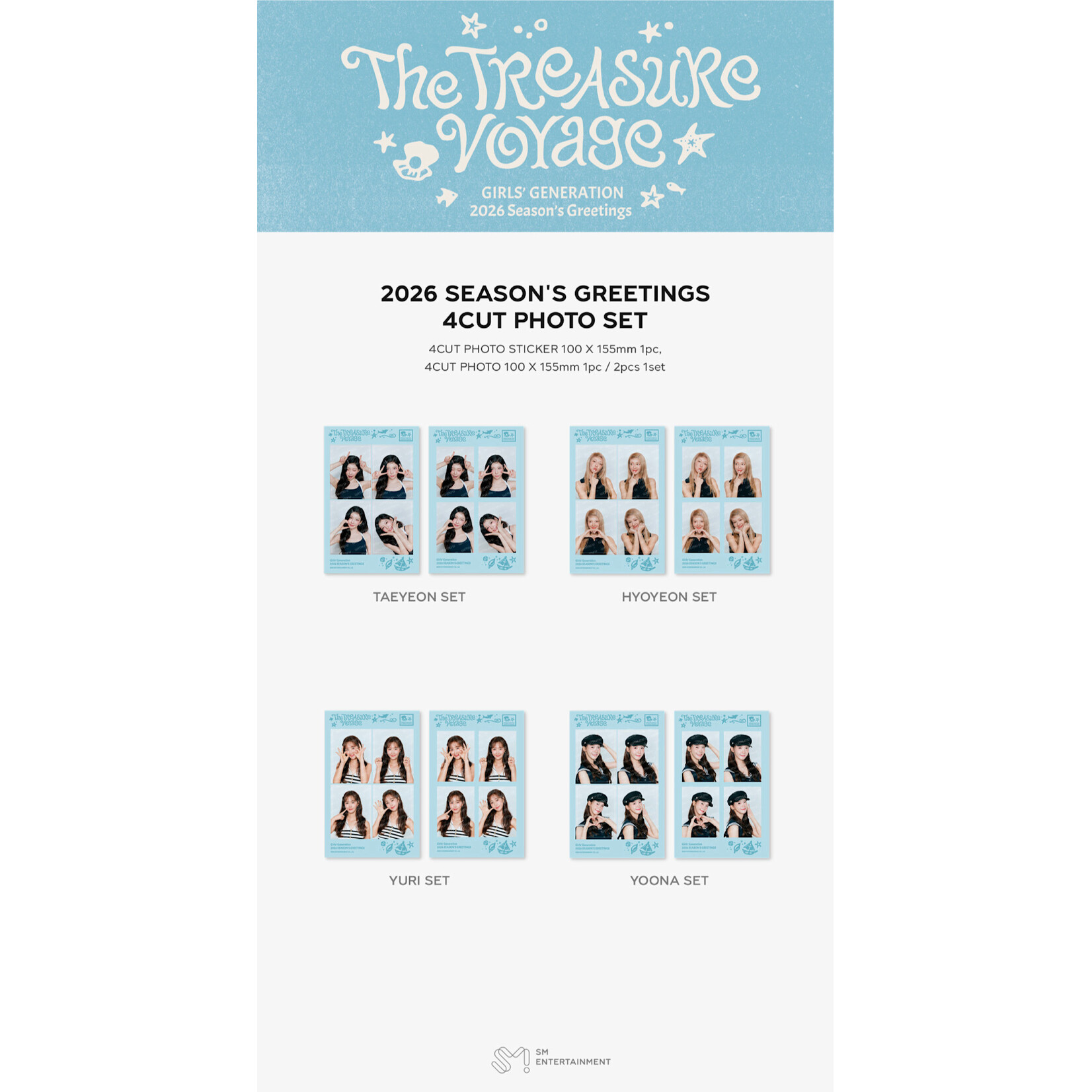 Girl's Generation GIRLS' GENERATION - 2026 SM ARTIST SEASON'S GREETINGS OFFICIAL MD : 4CUT PHOTO SET