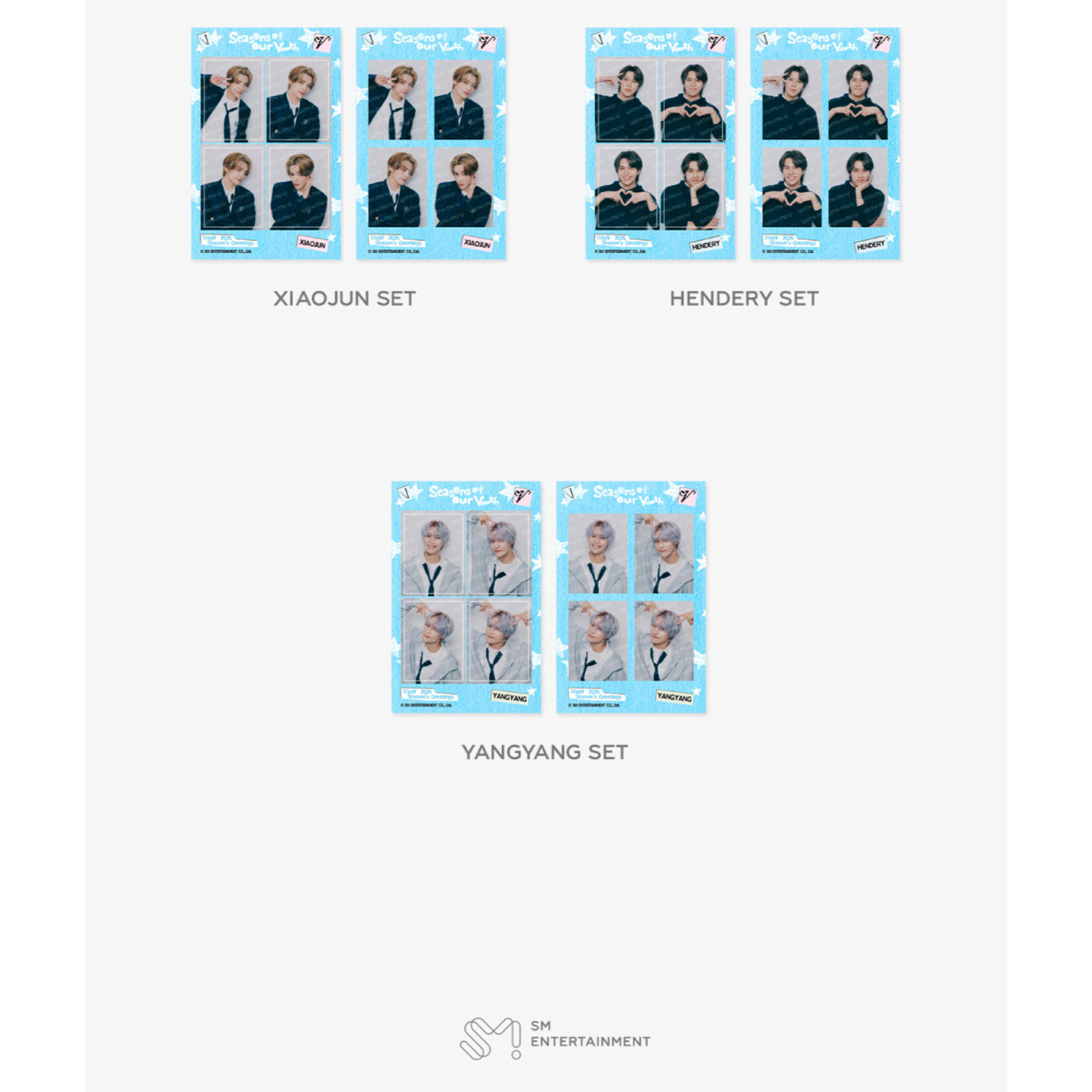 NCT WayV - 2026 SM ARTIST SEASON'S GREETINGS OFFICIAL MD : 4CUT PHOTO SET