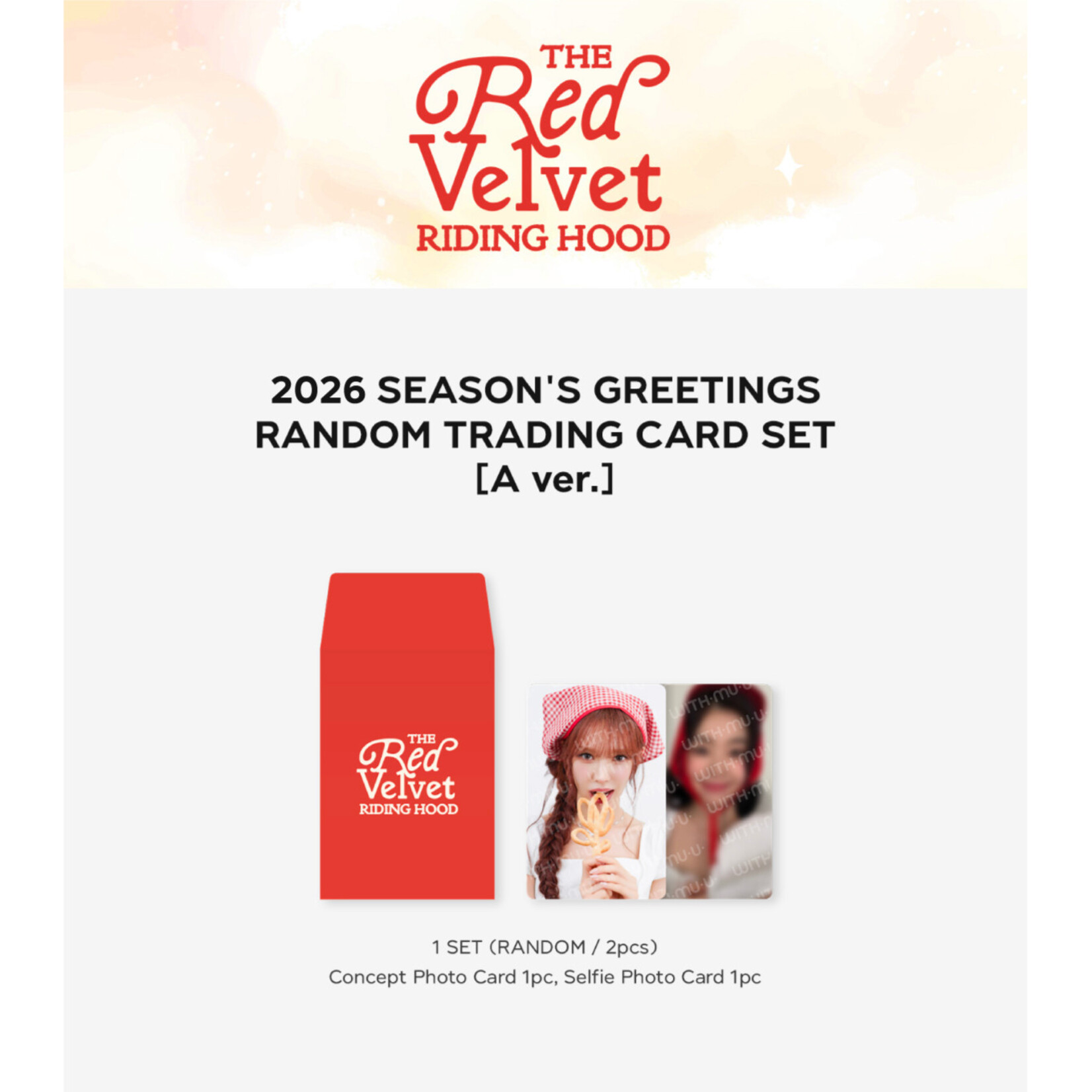 Red Velvet RED VELVET - 2026 SM ARTIST SEASON’S GREETINGS OFFICIAL MD : RANDOM TRADING CARD SET