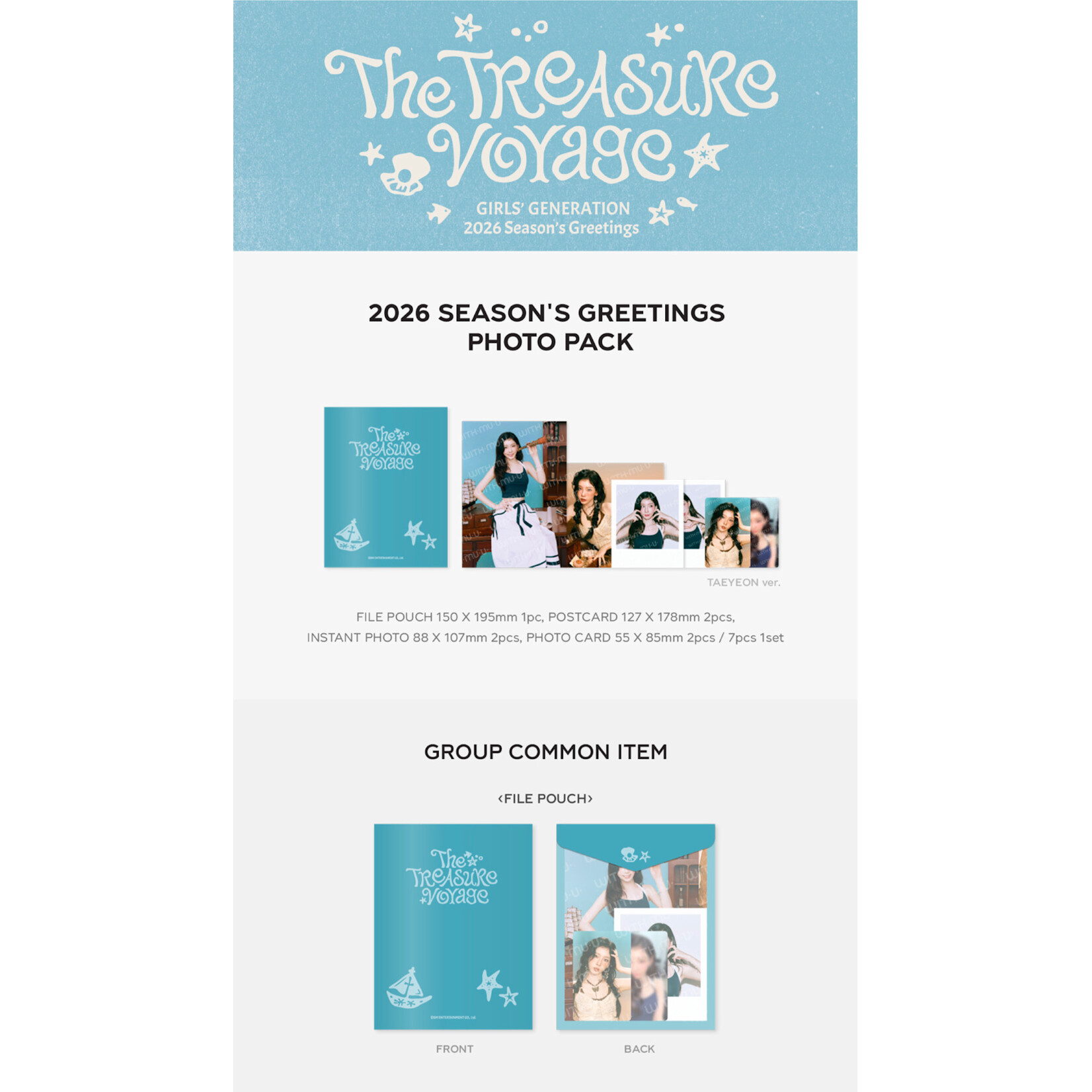 Girl's Generation GIRLS' GENERATION - 2026 SM ARTIST SEASON’S GREETINGS OFFICIAL MD : PHOTO PACK