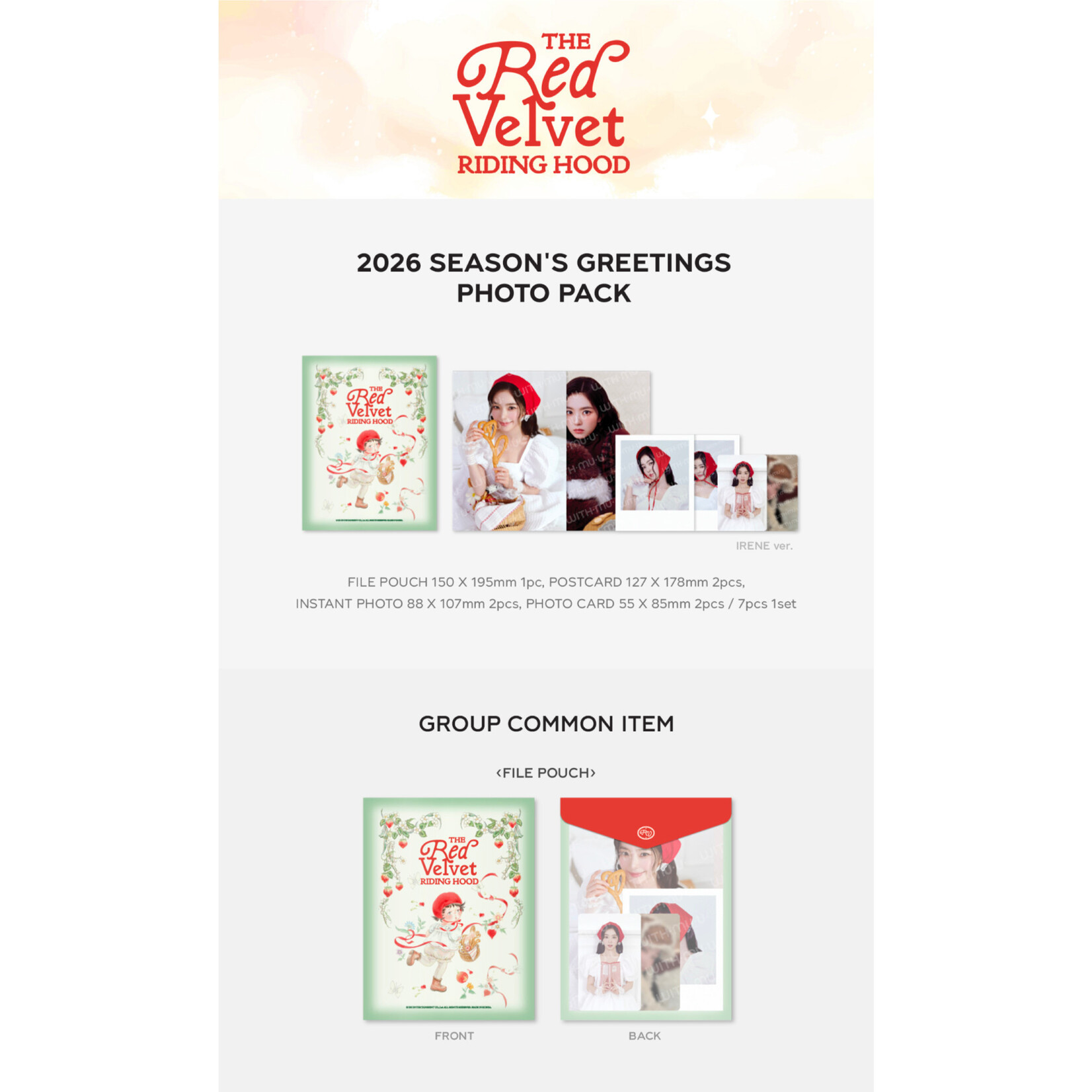 Red Velvet RED VELVET - 2026 SM ARTIST SEASON’S GREETINGS OFFICIAL MD : PHOTO PACK