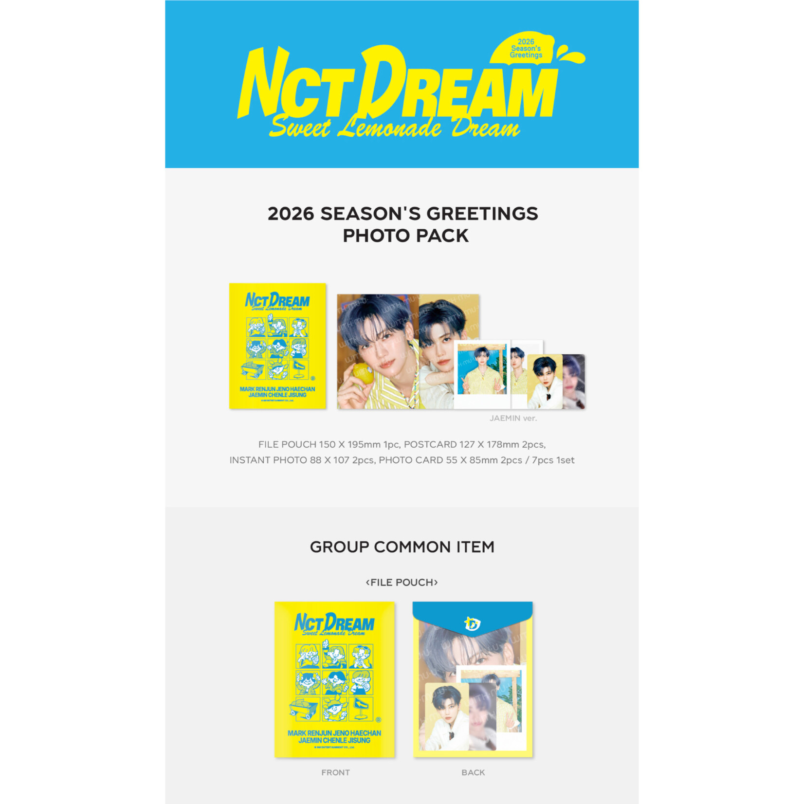 NCT NCT DREAM - 2026 SM ARTIST SEASON’S GREETINGS OFFICIAL MD : PHOTO PACK