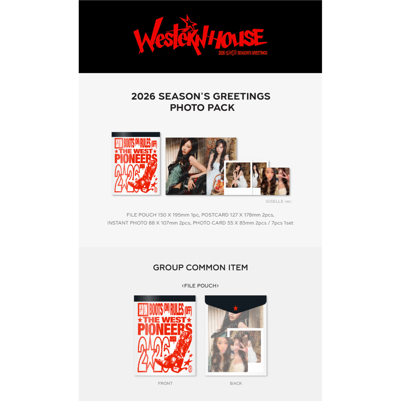 Aespa aespa - 2026 SM ARTIST SEASON’S GREETINGS OFFICIAL MD : PHOTO PACK