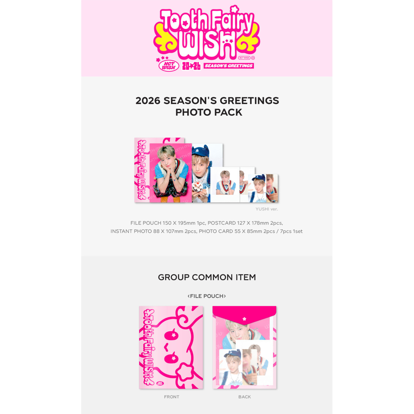 NCT NCT WISH - 2026 SM ARTIST SEASON’S GREETINGS OFFICIAL MD : PHOTO PACK