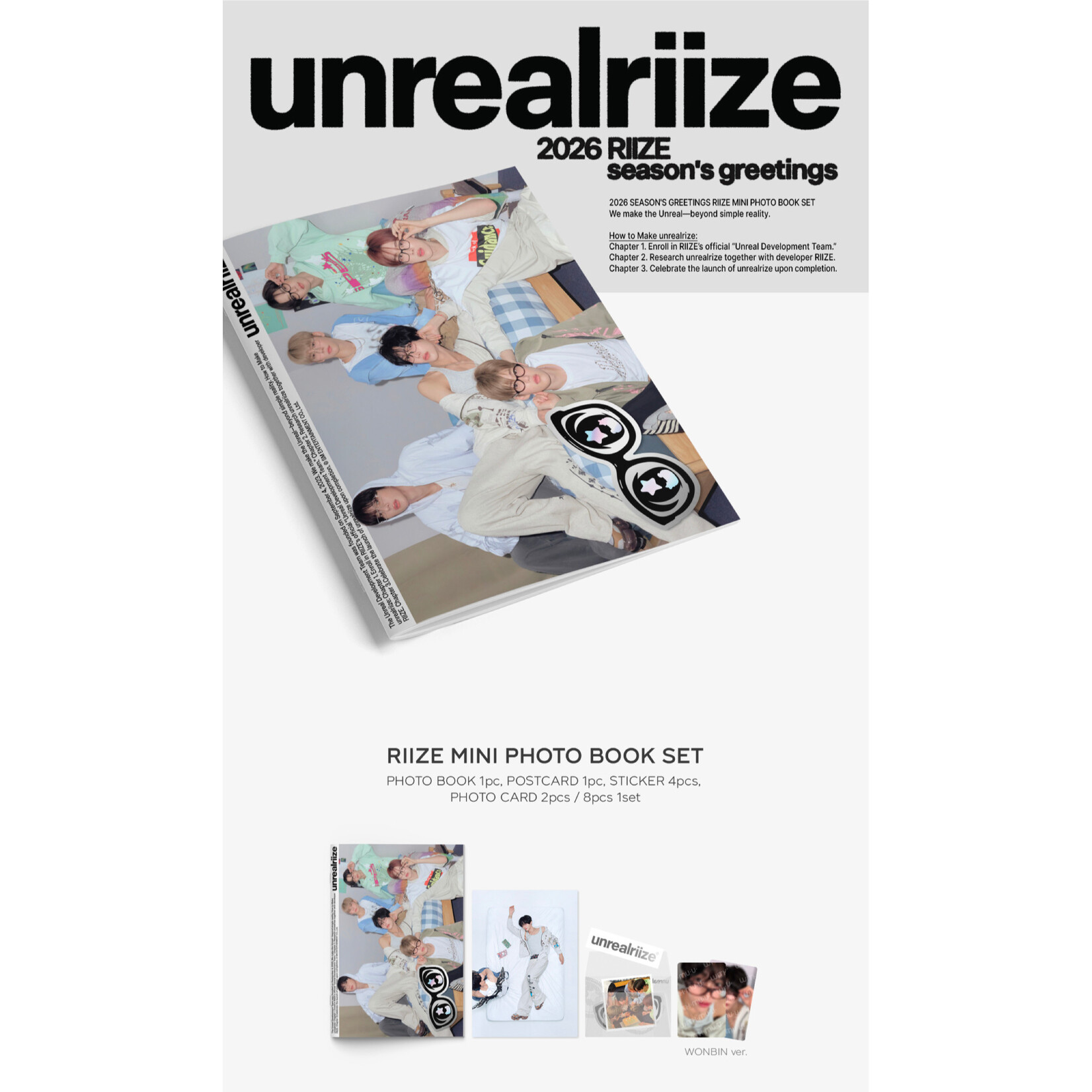 Riize RIIZE - 2026 SM ARTIST SEASON’S GREETINGS OFFICIAL MD : MINI PHOTO BOOK SET