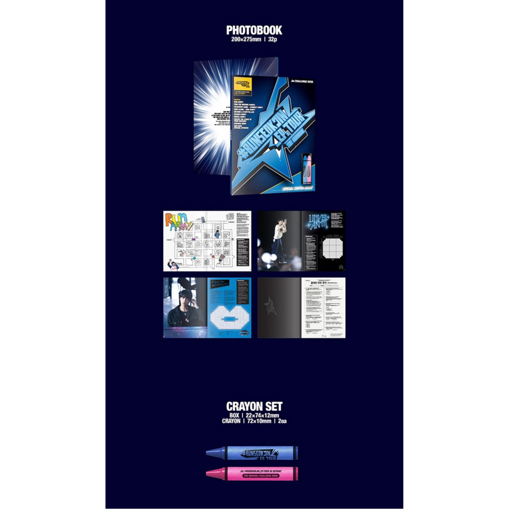 BTS Jin - '#RUNSEOKJIN_EP.TOUR in GOYANG' The Original Challenge Book