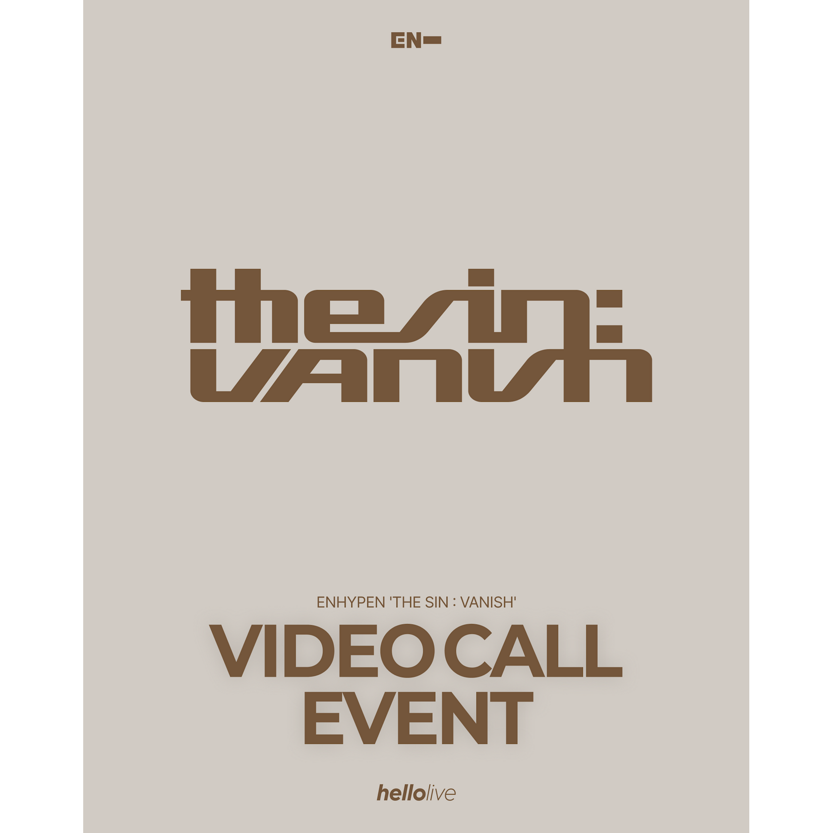 Enhypen ENHYPEN - 7TH MINI ALBUM [THE SIN : VANISH] (FUGITIVES VER.) + VIDEO CALL EVENT Random Photocard (HELLOLIVE)