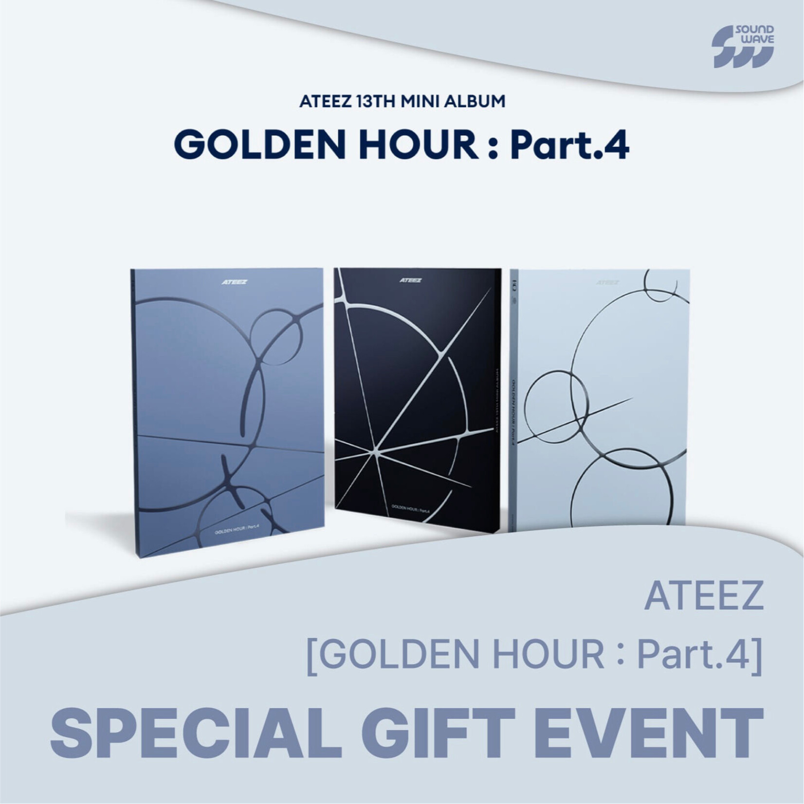 ATEEZ ATEEZ - [GOLDEN HOUR : Part.4] (Photobook Ver.) + Random Photocard (SW)