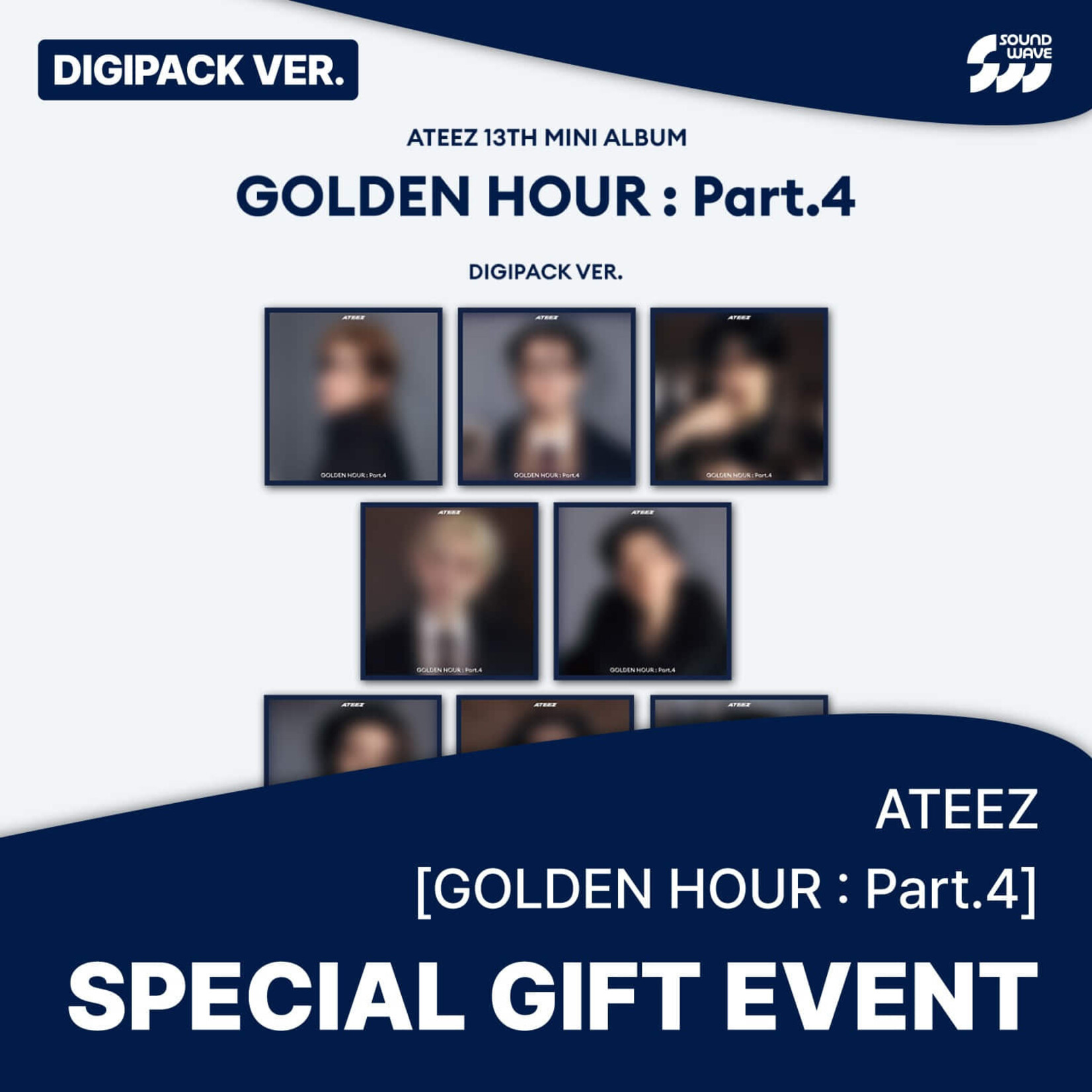 ATEEZ ATEEZ - [GOLDEN HOUR : Part.4] (DIGIPACK VER.) + Random Photocard (SW)