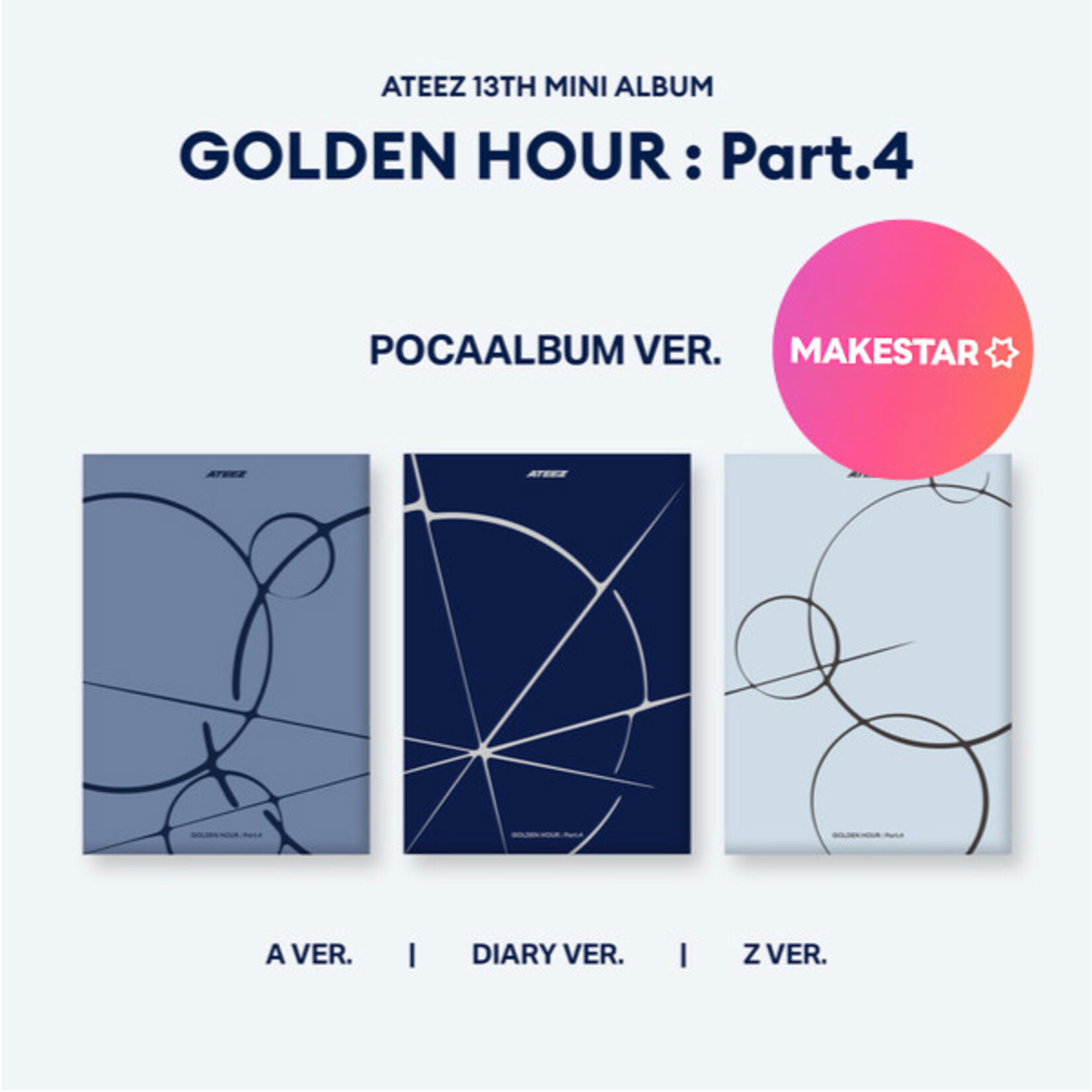 ATEEZ ATEEZ - [GOLDEN HOUR : Part.4] (POCAALBUM VER.) + Random Photocard (MAKESTAR)