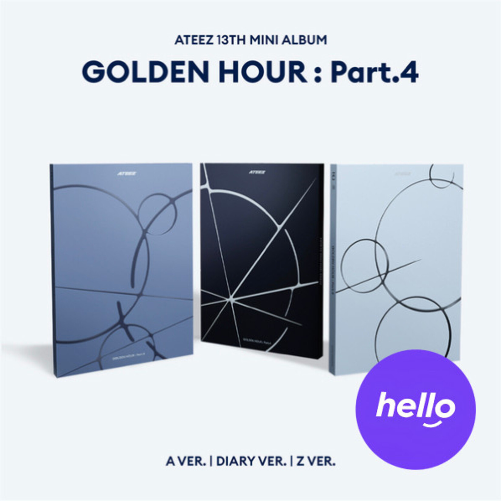 ATEEZ ATEEZ - [GOLDEN HOUR : Part.4] (Photobook Ver.) + Random Photocard (HELLOLIVE)