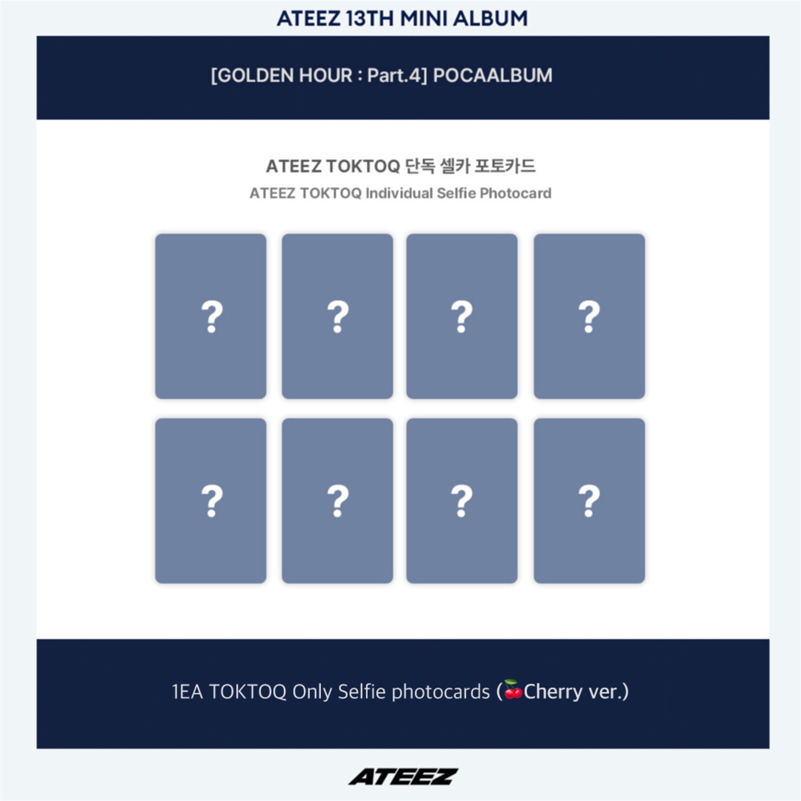 ATEEZ ATEEZ - [GOLDEN HOUR : Part.4] (Digipack Ver.) + Random Photocard (TOKTOQ)