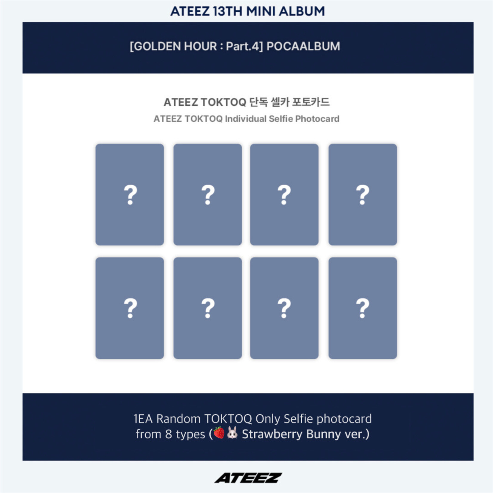 ATEEZ ATEEZ - [GOLDEN HOUR : Part.4] (Pocaalbum Ver.) + Random Photocard (TOKTOQ)