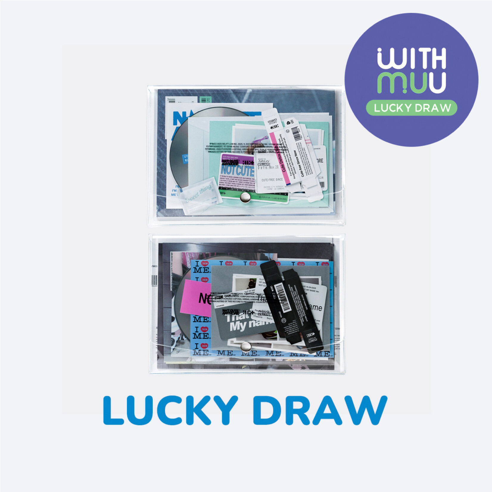 ILLIT [Lucky Draw Event] ILLIT - 1st Single Album [NOT CUTE ANYMORE] + Random Photocard (WM)