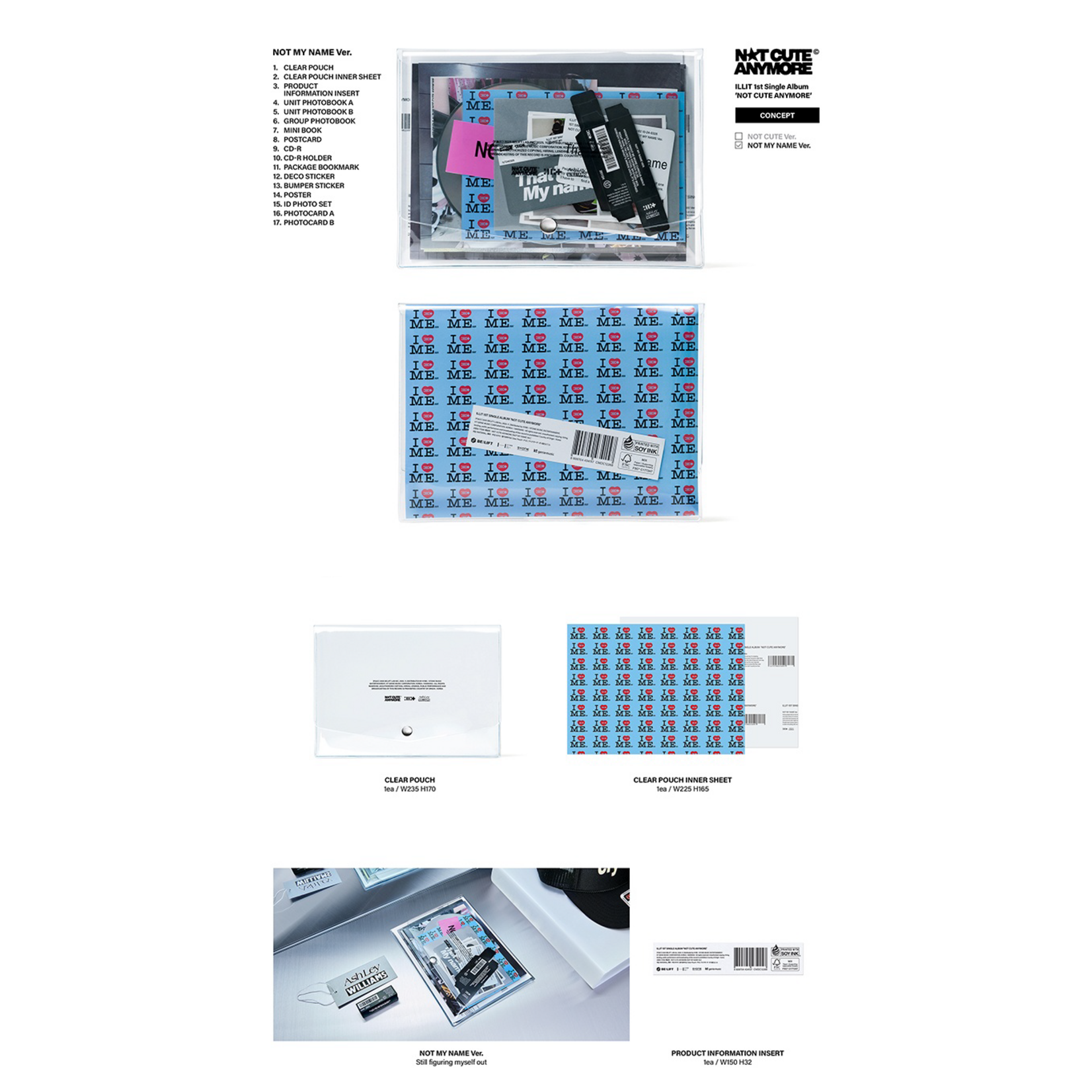 ILLIT [Lucky Draw Event] ILLIT - 1st Single Album [NOT CUTE ANYMORE] + Random Photocard (WM)