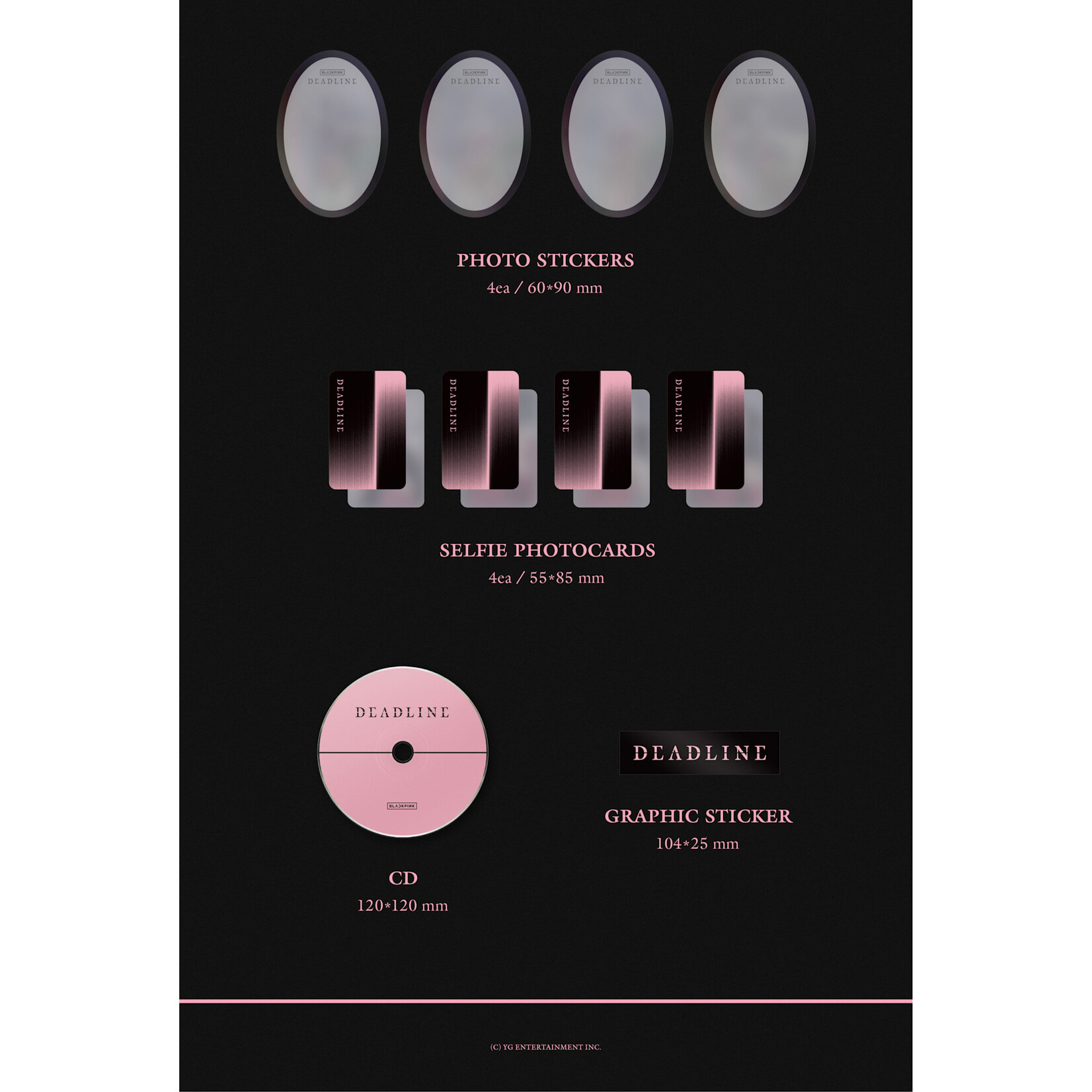 BlackPink BLACKPINK - 3rd MINI ALBUM [DEADLINE] (BLACK Ver.) + 1 random photocard + 1 random shared individual jacket photocard (YG)