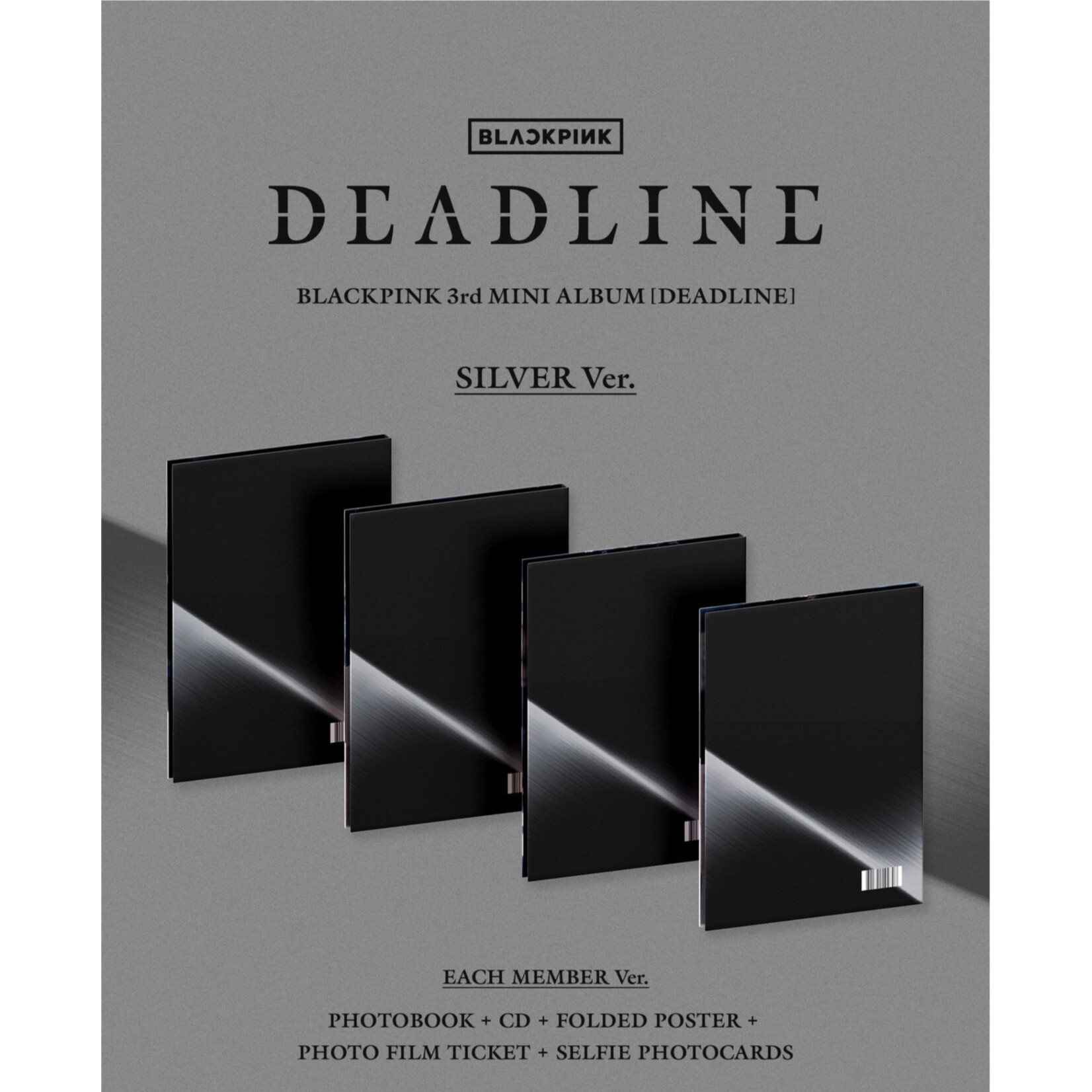 BlackPink BLACKPINK - 3rd MINI ALBUM [DEADLINE] SILVER Ver. + Weverse Gift (WS)