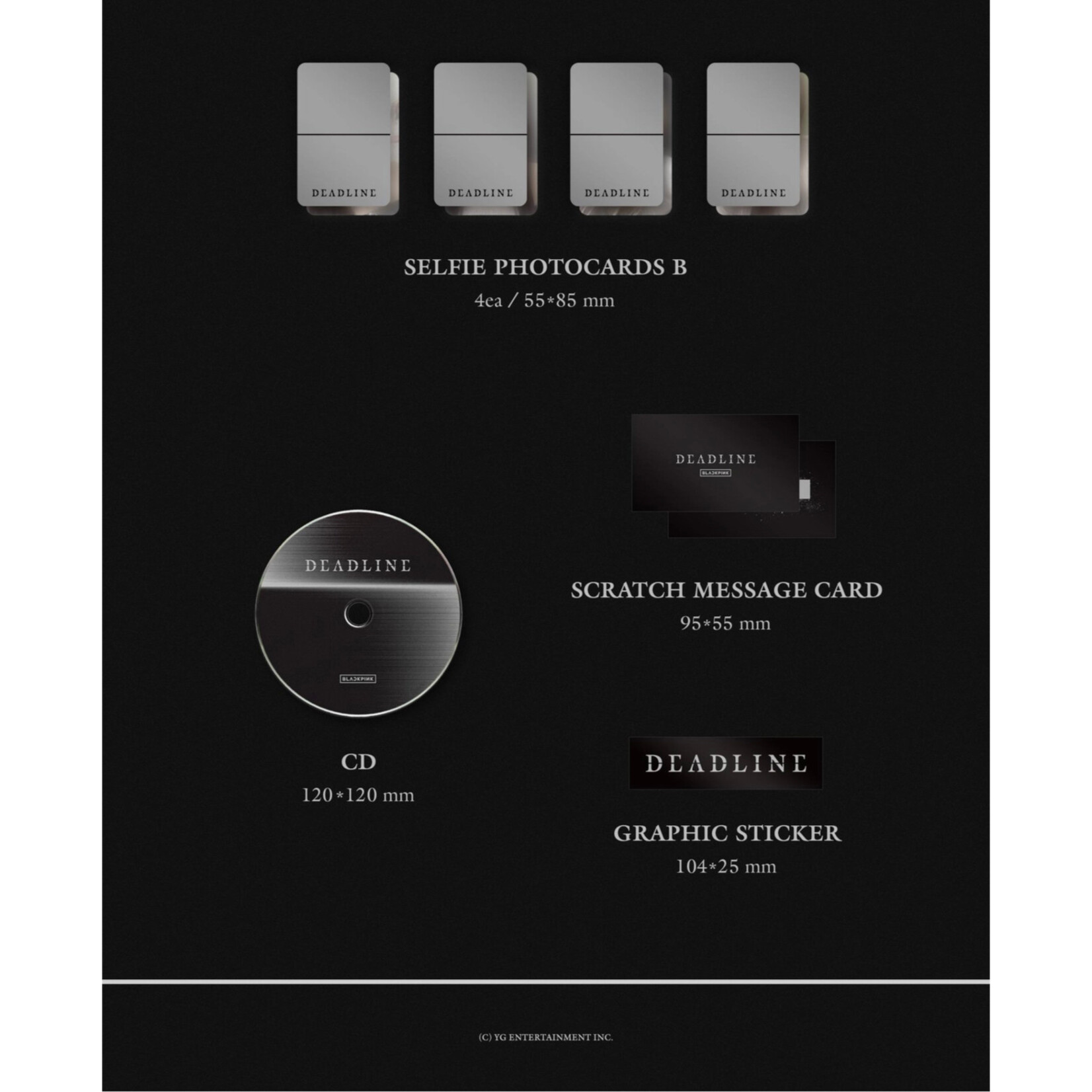 BlackPink BLACKPINK - 3rd MINI ALBUM [DEADLINE] (GRAY Ver.) + 1 random photocard (KTOWN4U)