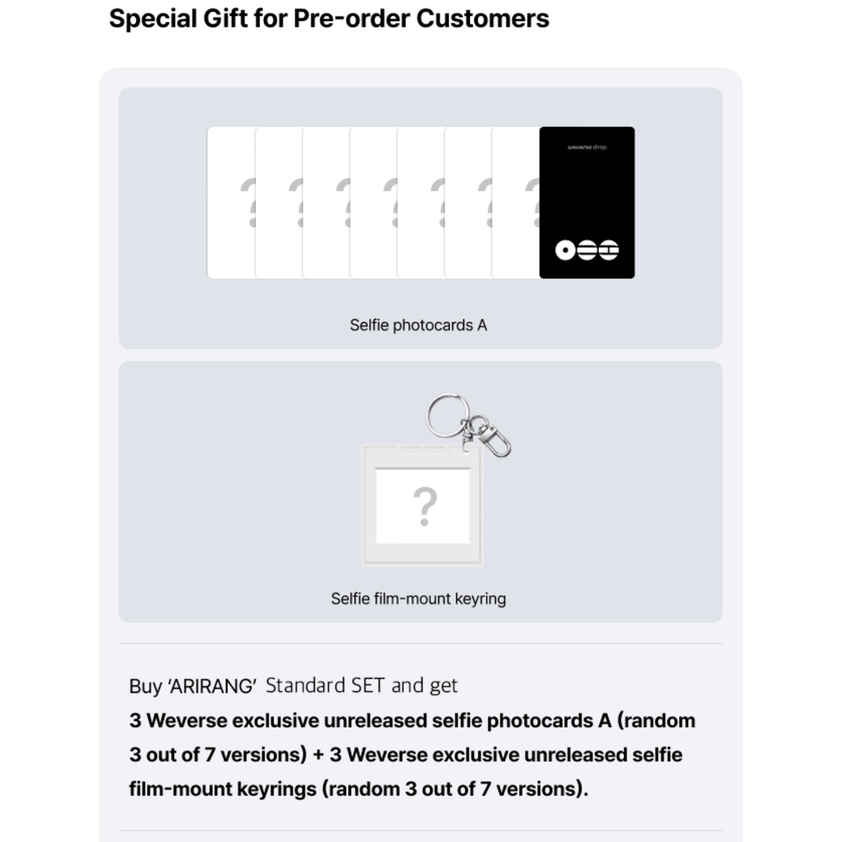 BTS BTS - [ARIRANG] (STANDARD Ver.) + Weverse Gift (WS)