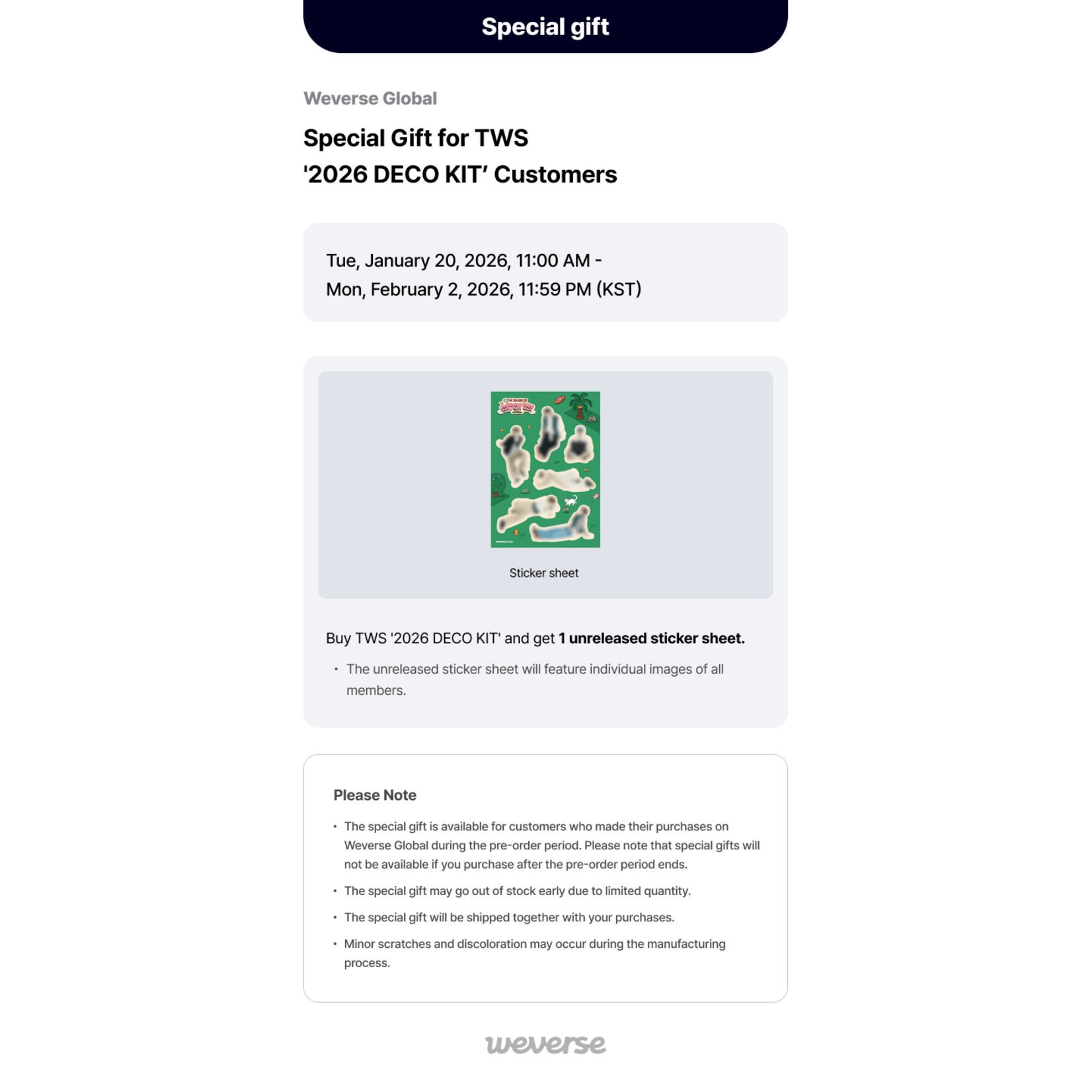 TWS TWS - 2026 DECO KIT + Weverse Gift (WS)