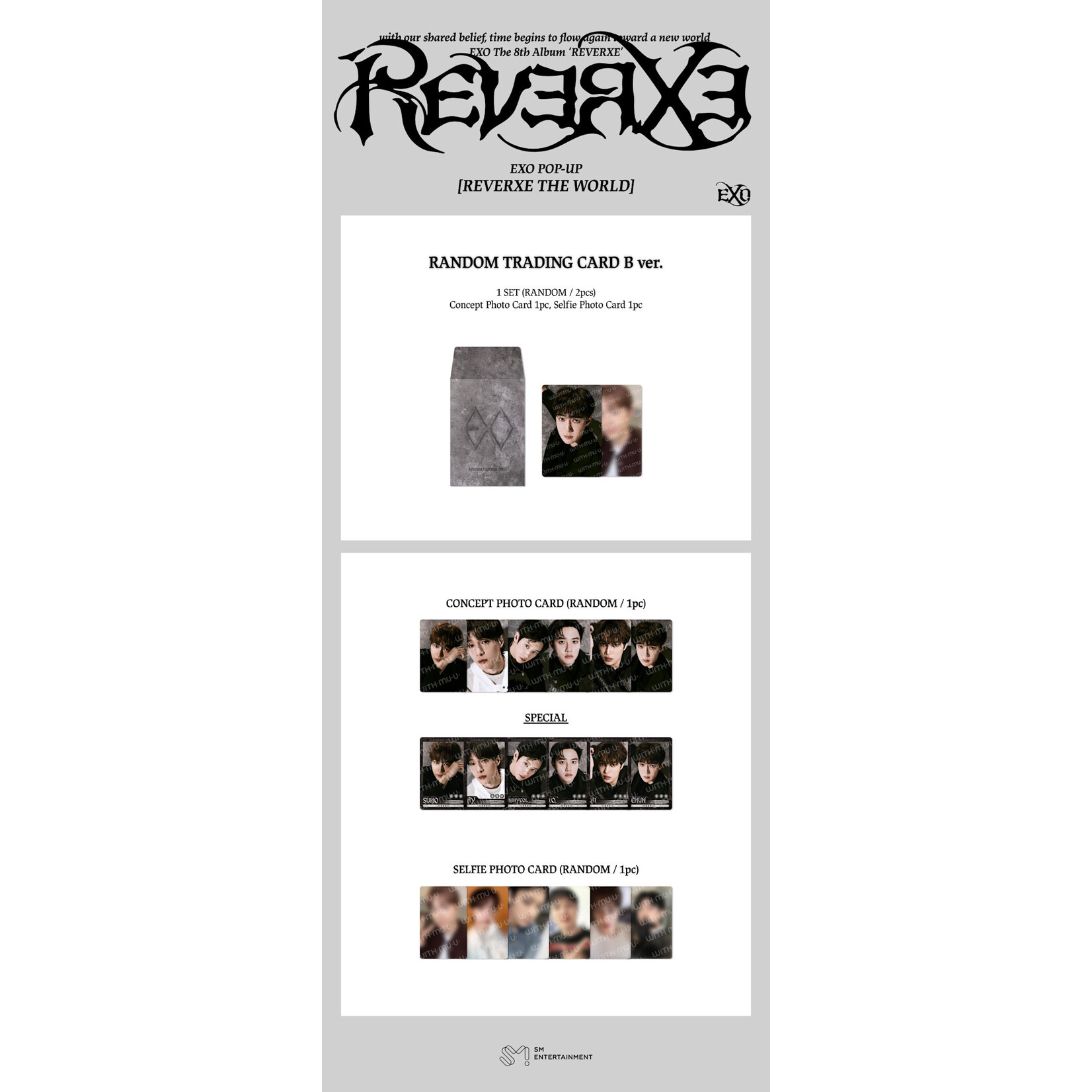 EXO EXO - 2026 EXO POP-UP [REVERXE THE WORLD] OFFICIAL MD : RANDOM TRADING CARD SET
