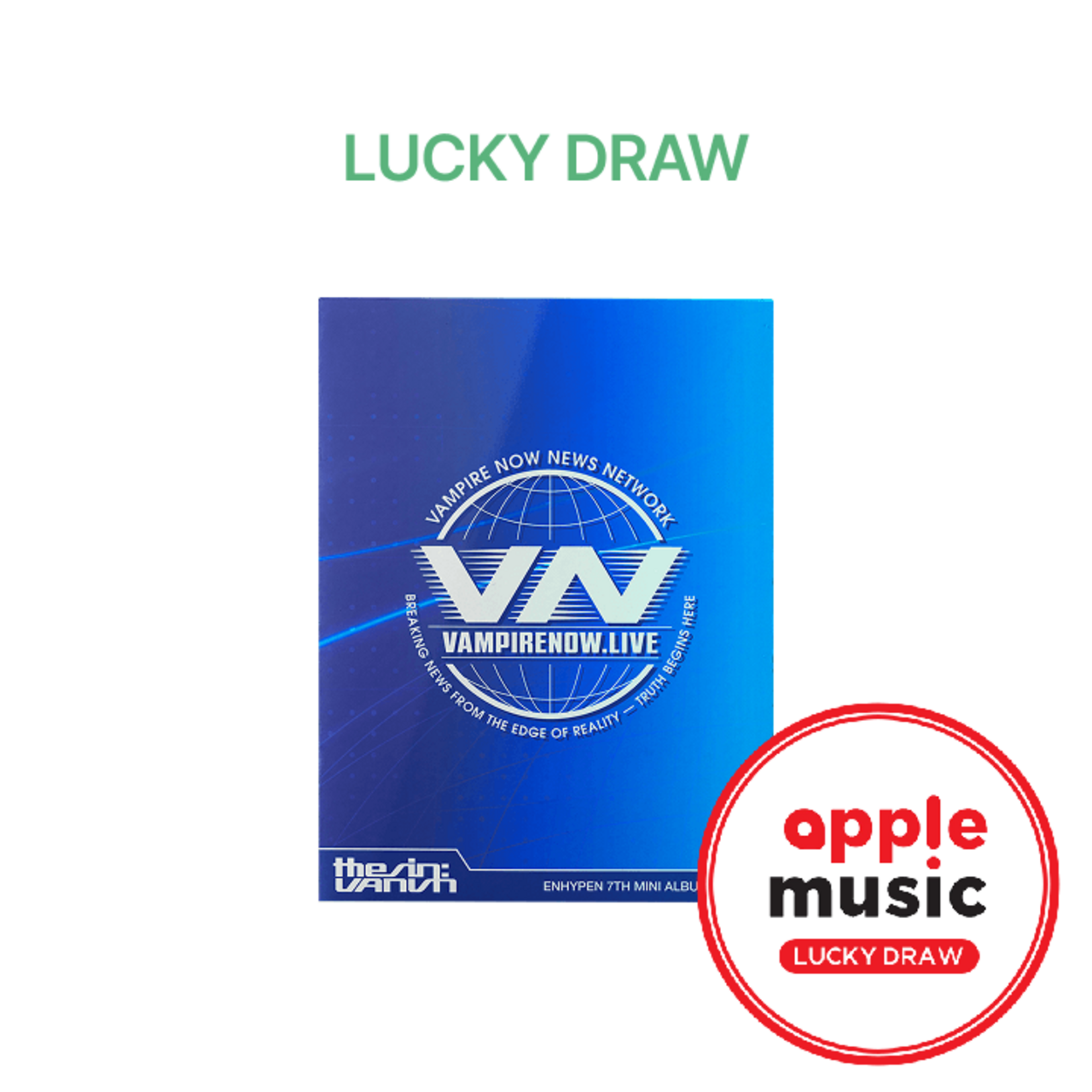 Enhypen [LUCKY DRAW2] ENHYPEN - 7TH MINI ALBUM [THE SIN : VANISH] (WEVERSE ALBUMS VER.) + Random Photocard (APPLE MUSIC)