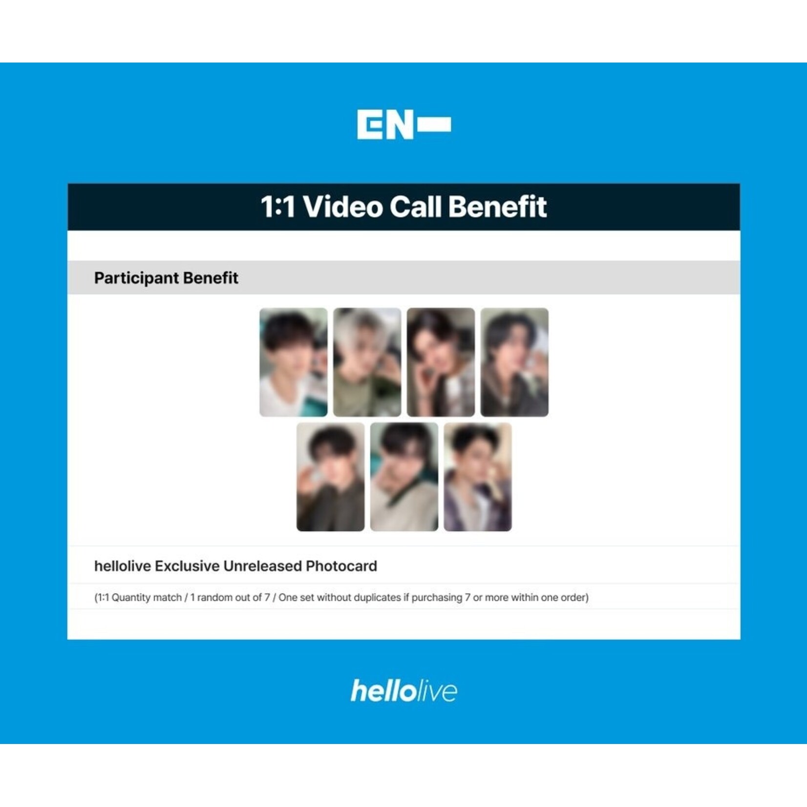 Enhypen [Video Call Event 2] ENHYPEN - 7TH MINI ALBUM [THE SIN : VANISH] (Photobook Ver.) + Random Photocard (HELLOLIVE)