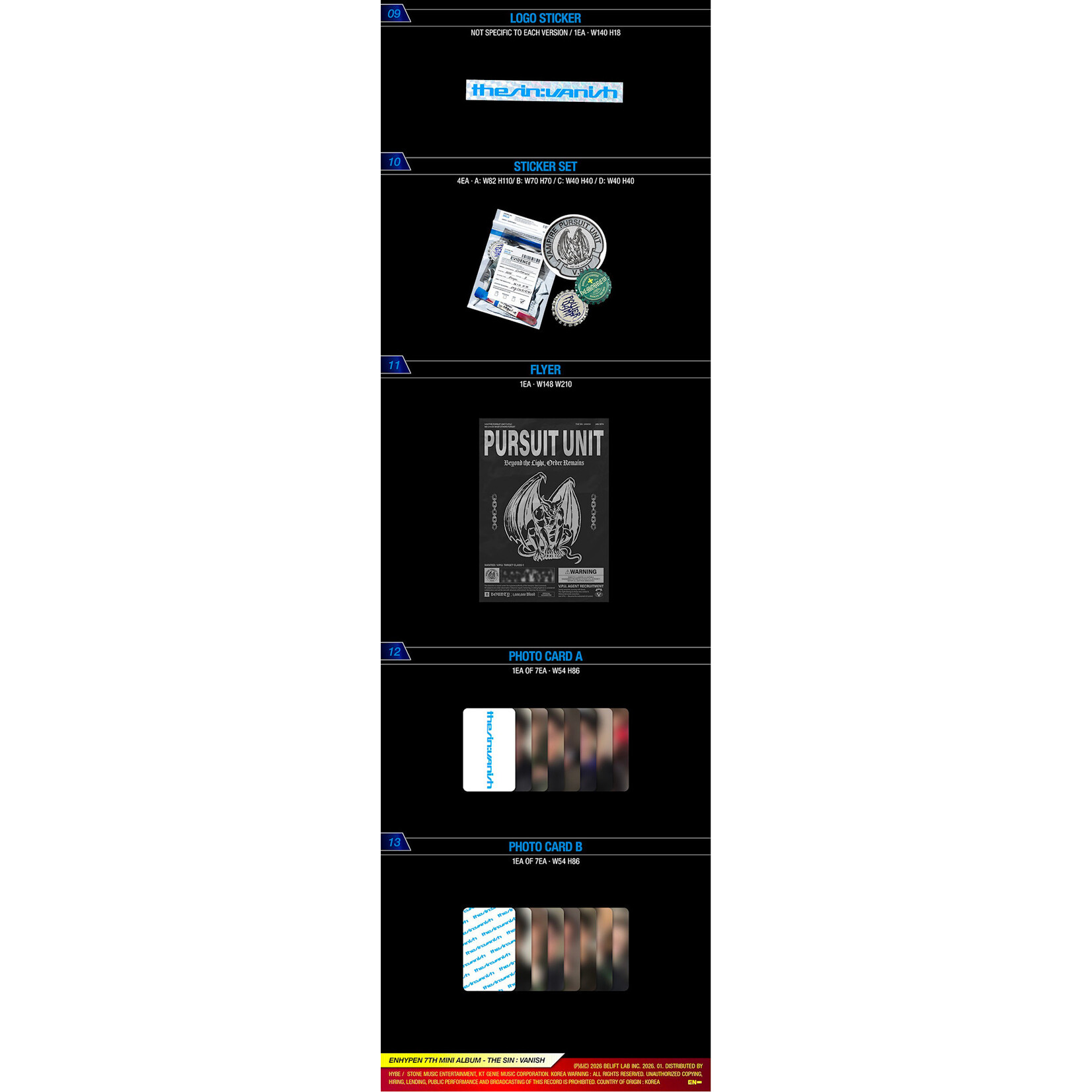 Enhypen [Video Call Event 2] ENHYPEN - 7TH MINI ALBUM [THE SIN : VANISH] (Photobook Ver.) + Random Photocard (HELLOLIVE)