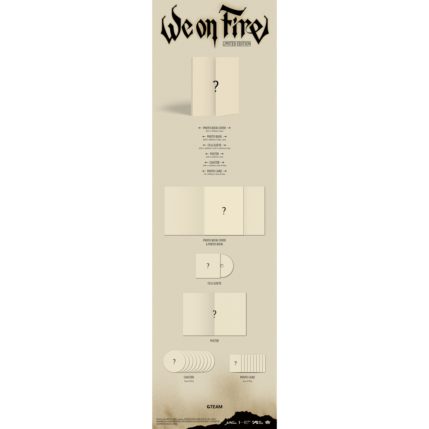 &Team &TEAM - 3rd EP 『We on Fire』 LIMITED EDITION