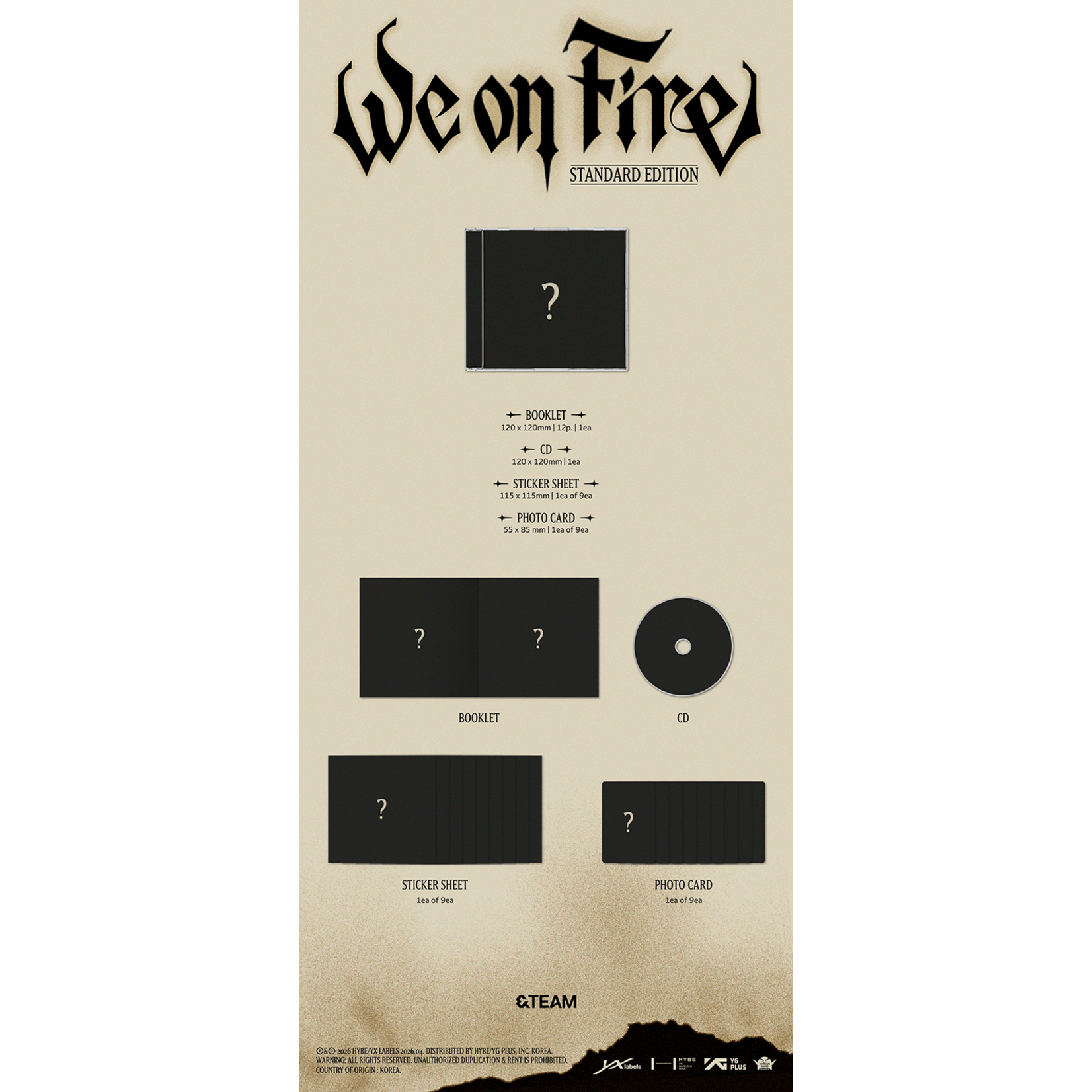 &Team &TEAM - 3rd EP 『We on Fire』 STANDARD EDITION