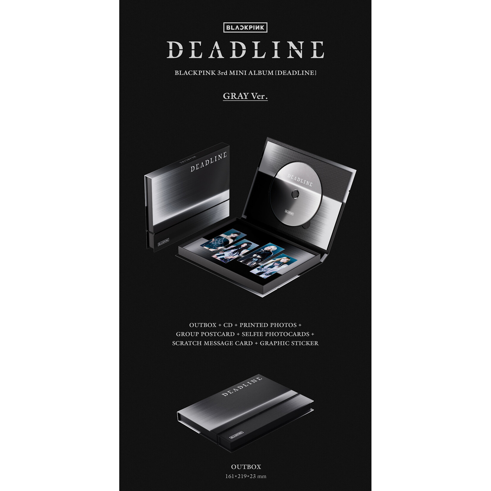 BlackPink BLACKPINK - 3rd MINI ALBUM [DEADLINE] (GRAY Ver.)