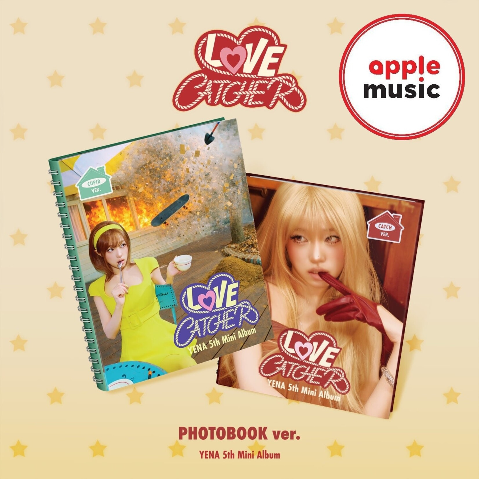 Yena YENA - 5TH MINI ALBUM [LOVE CATCHER] (Photobook ver.) + Random Photocard (APPLE MUSIC)