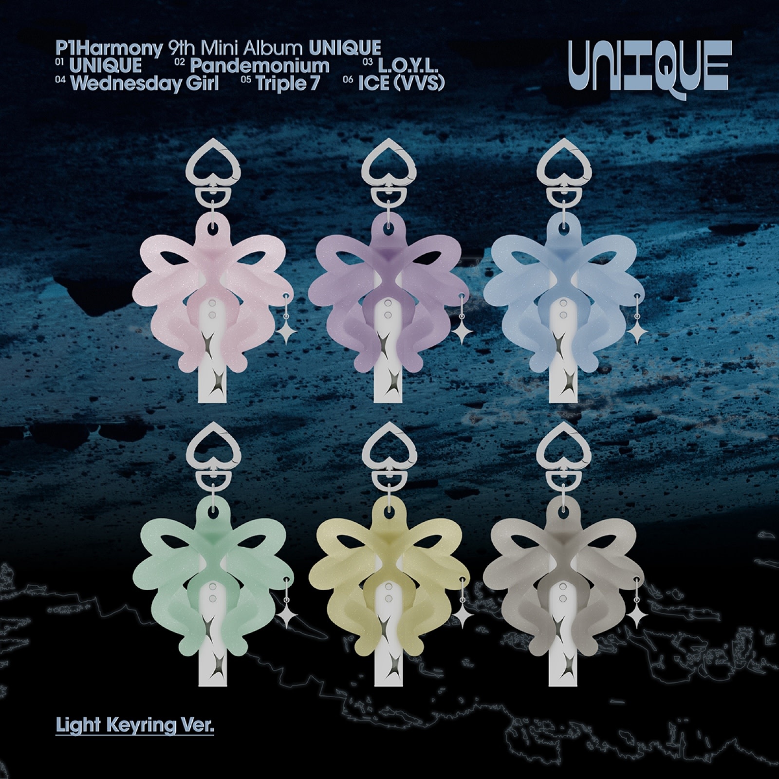 P1HARMONY - 9TH MINI ALBUM [UNIQUE] (Light Keyring Ver.) - K-Town